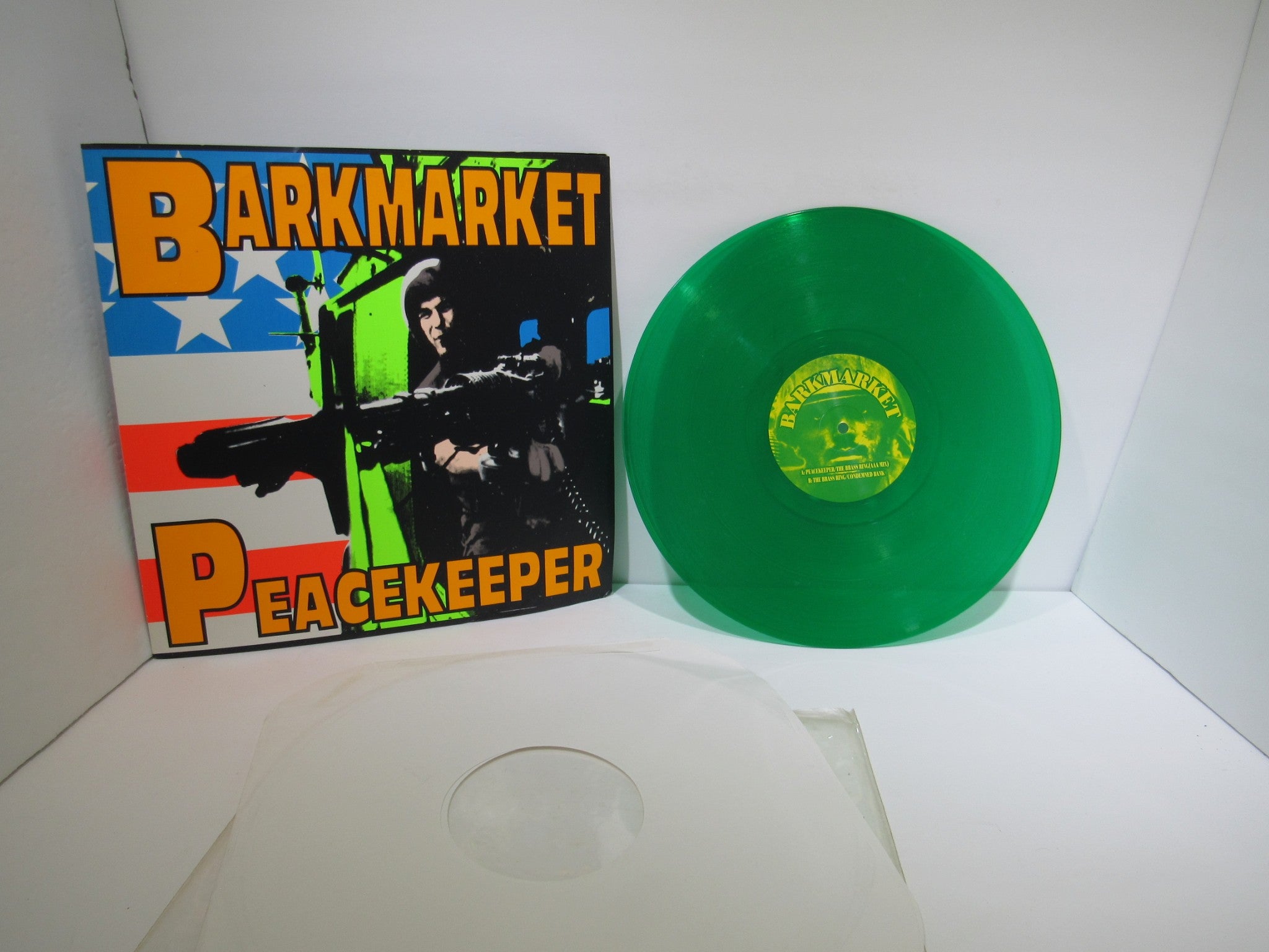 Barkmarket: Peacekeeper Man's Ruin Records Green Translucent Vinyl EP MR-025 VG