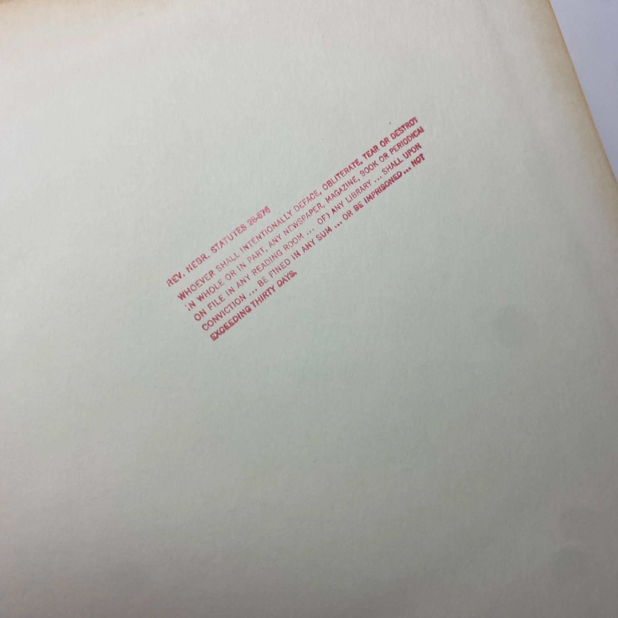 The New York Times Library Edition Bound Magazine March - April 1970, revealing the reverse side with printed legal notes and library information.