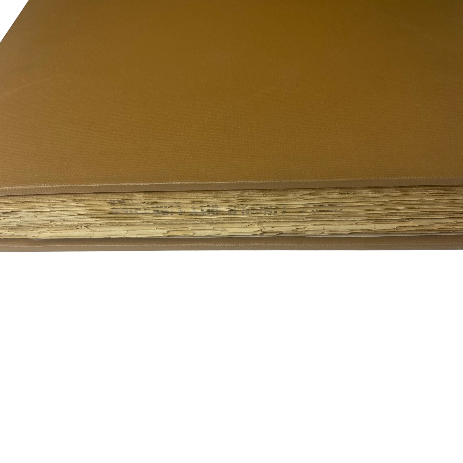 Side view of The New York Times Library Edition Bound Magazine for January-February 1971, showing the aged pages and binding.