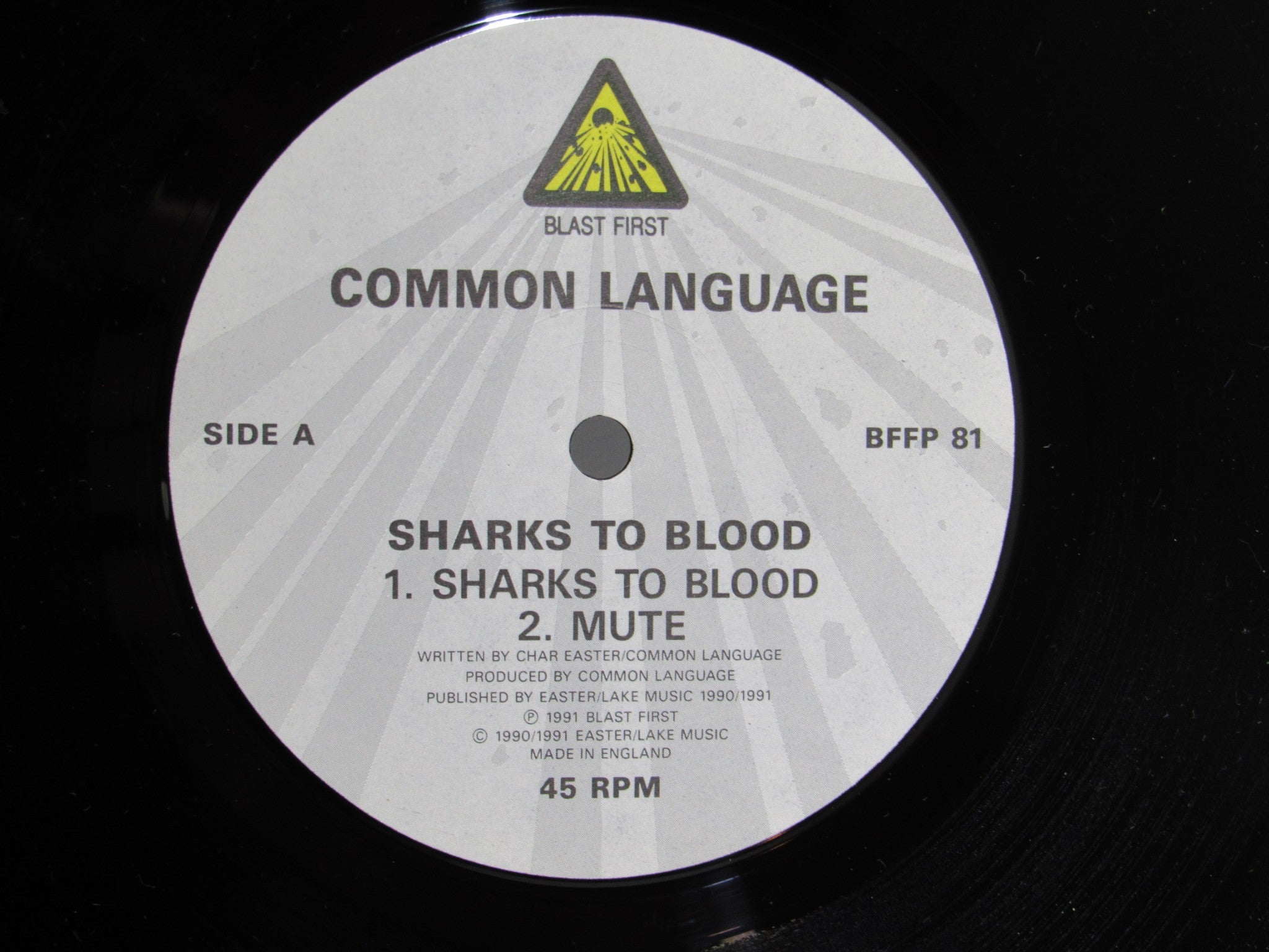 Common Language: Sharks To Blood Blast First BFFP 81 EP 10" Grade: VG+