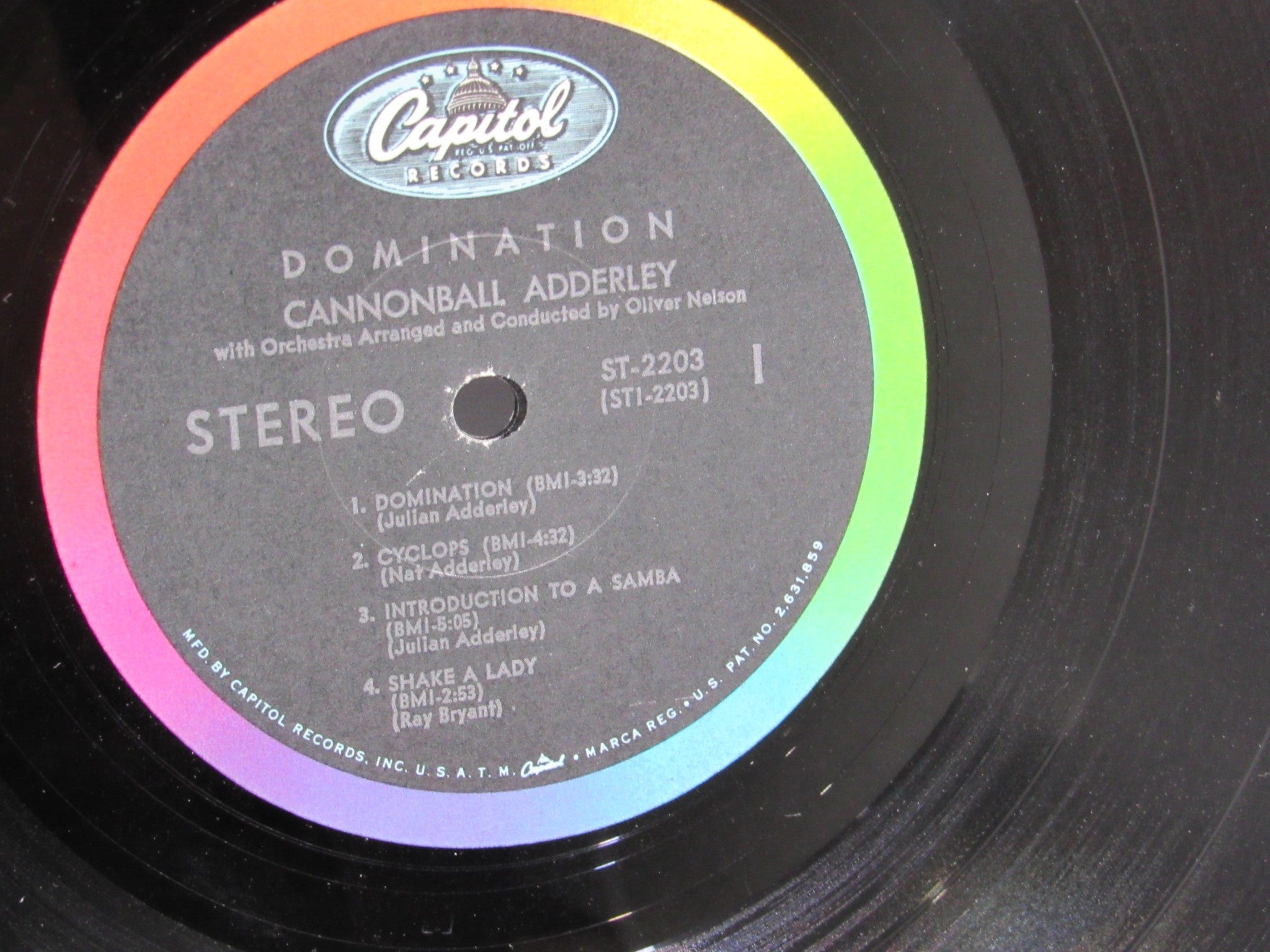 Cannonball Adderley, Oliver Nelson: Domination Capitol Records ST 2203 LP G+