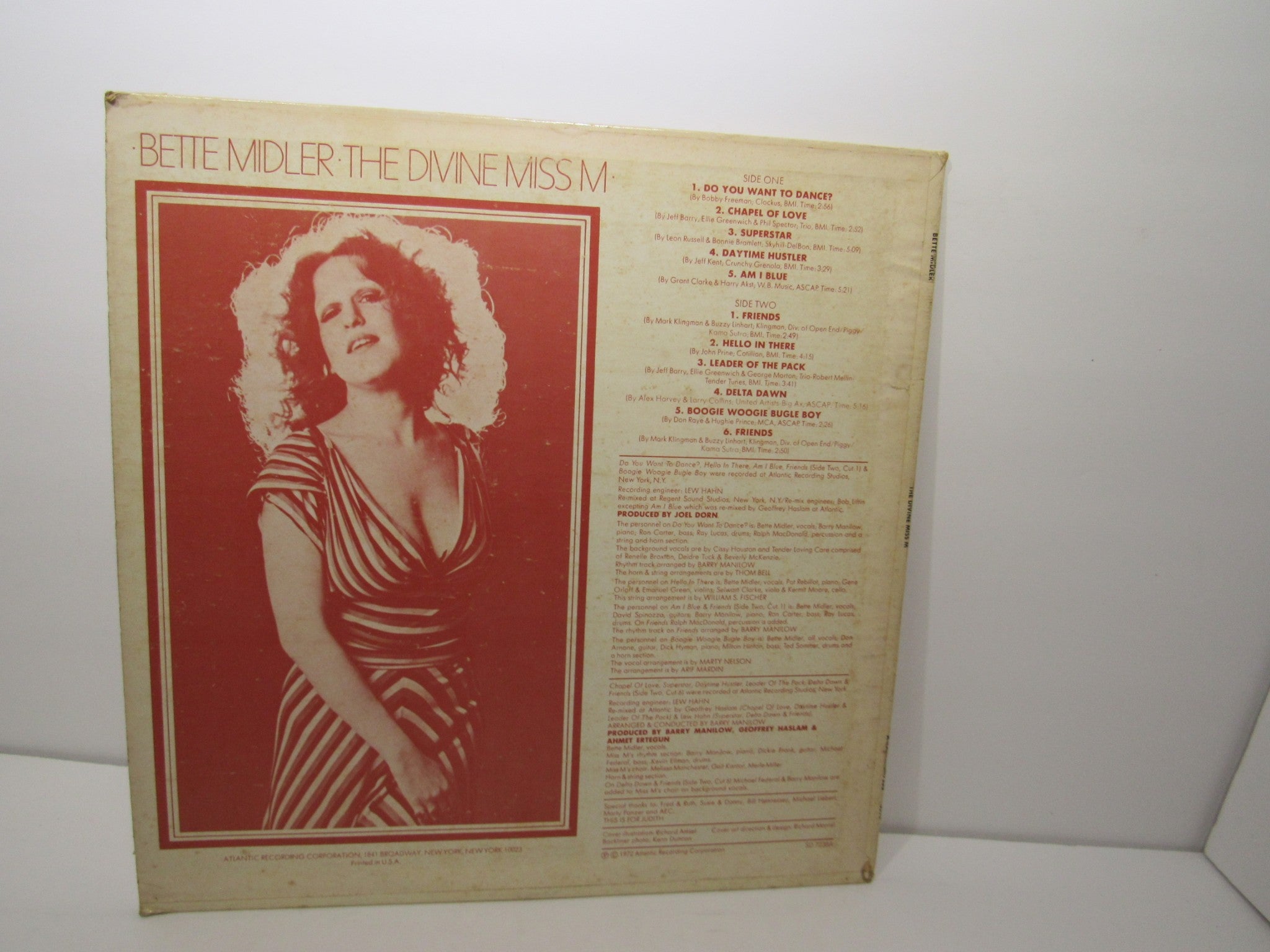 Bette Midler The Divine Miss M Atlantic SD 7238A Presswell Pressing LP Grade: VG