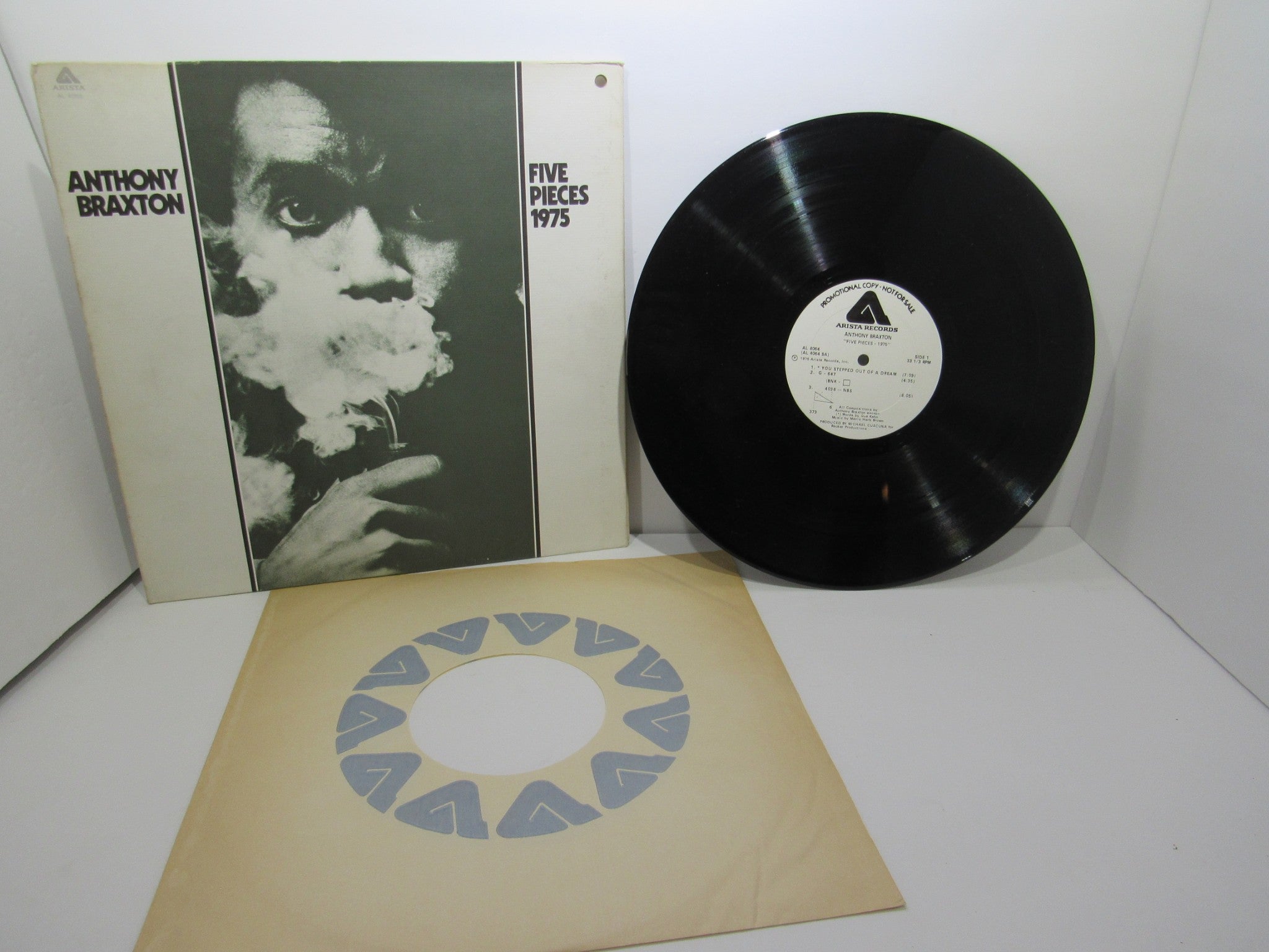 Anthony Braxton: Five Pieces 1975 Arista AL 4064 Promo LP Grade: VG