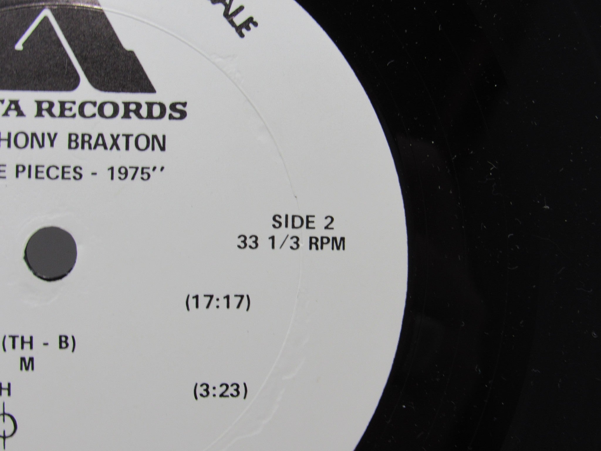 Anthony Braxton: Five Pieces 1975 Arista AL 4064 Promo LP Grade: VG