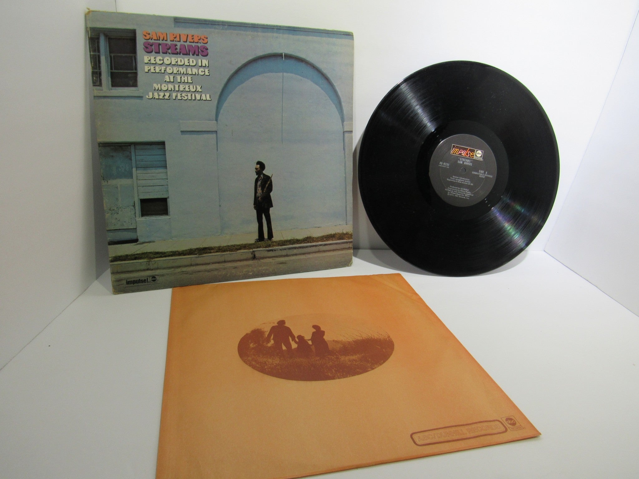 Sam Rivers: Streams Impulse! AS-9251 Gatefold Stereo Quadraphonic LP displayed with album cover and vinyl record, showcasing VG grade quality.