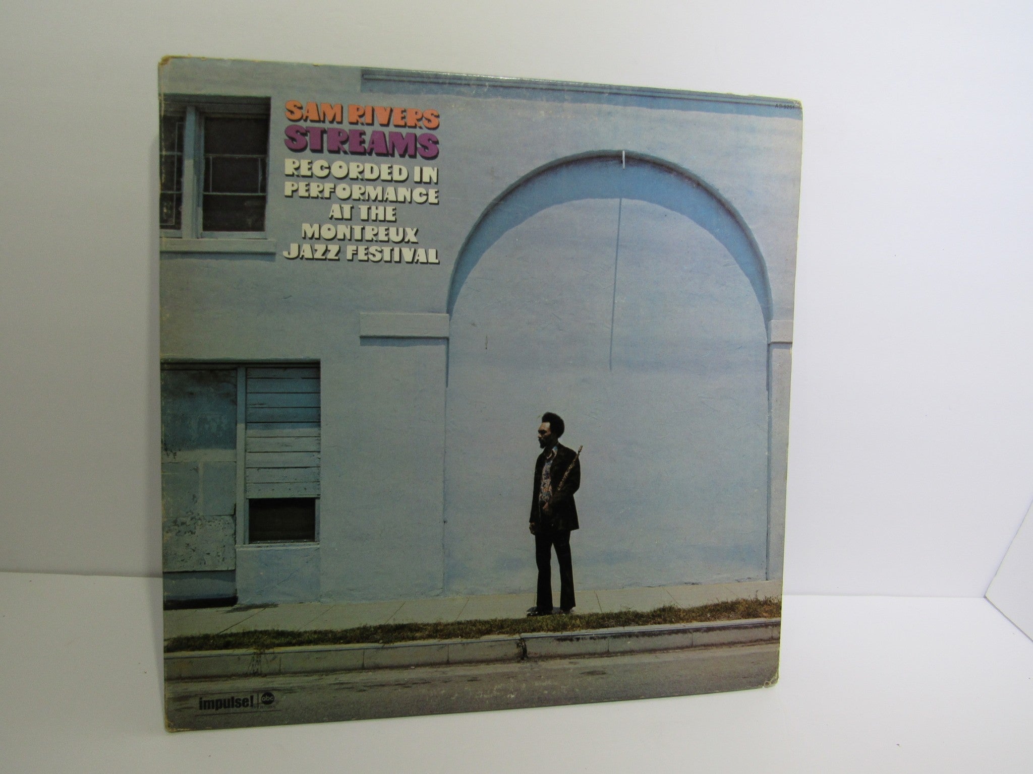 Front cover design of Sam Rivers: Streams Impulse! AS-9251, featuring album title and a photo from the Montreux Jazz Festival.