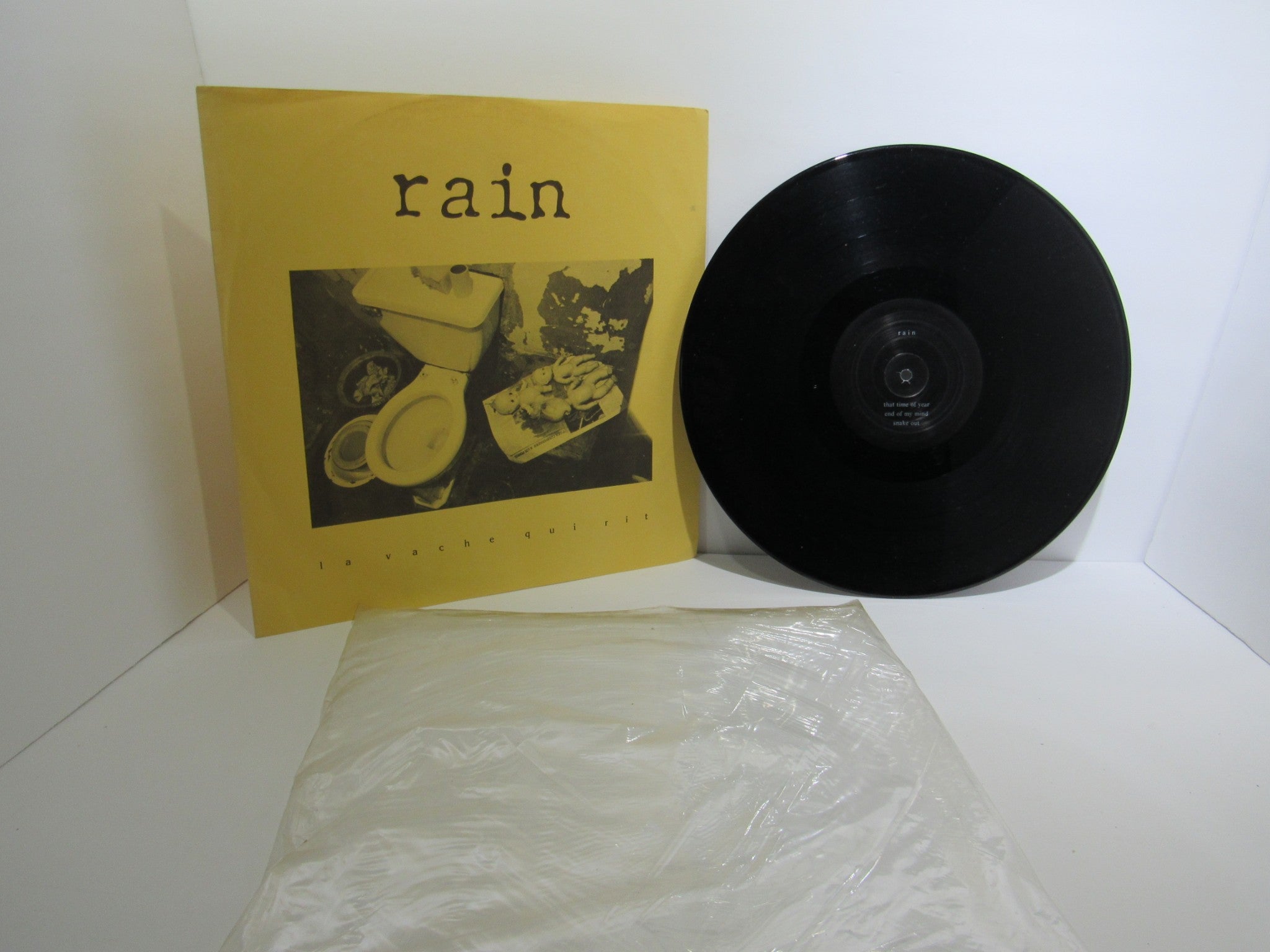 Rain La Vache Qui Rit Peterbilt Records Peterbilt 3 1990 Rock LP with cover and vinyl, grade VG.