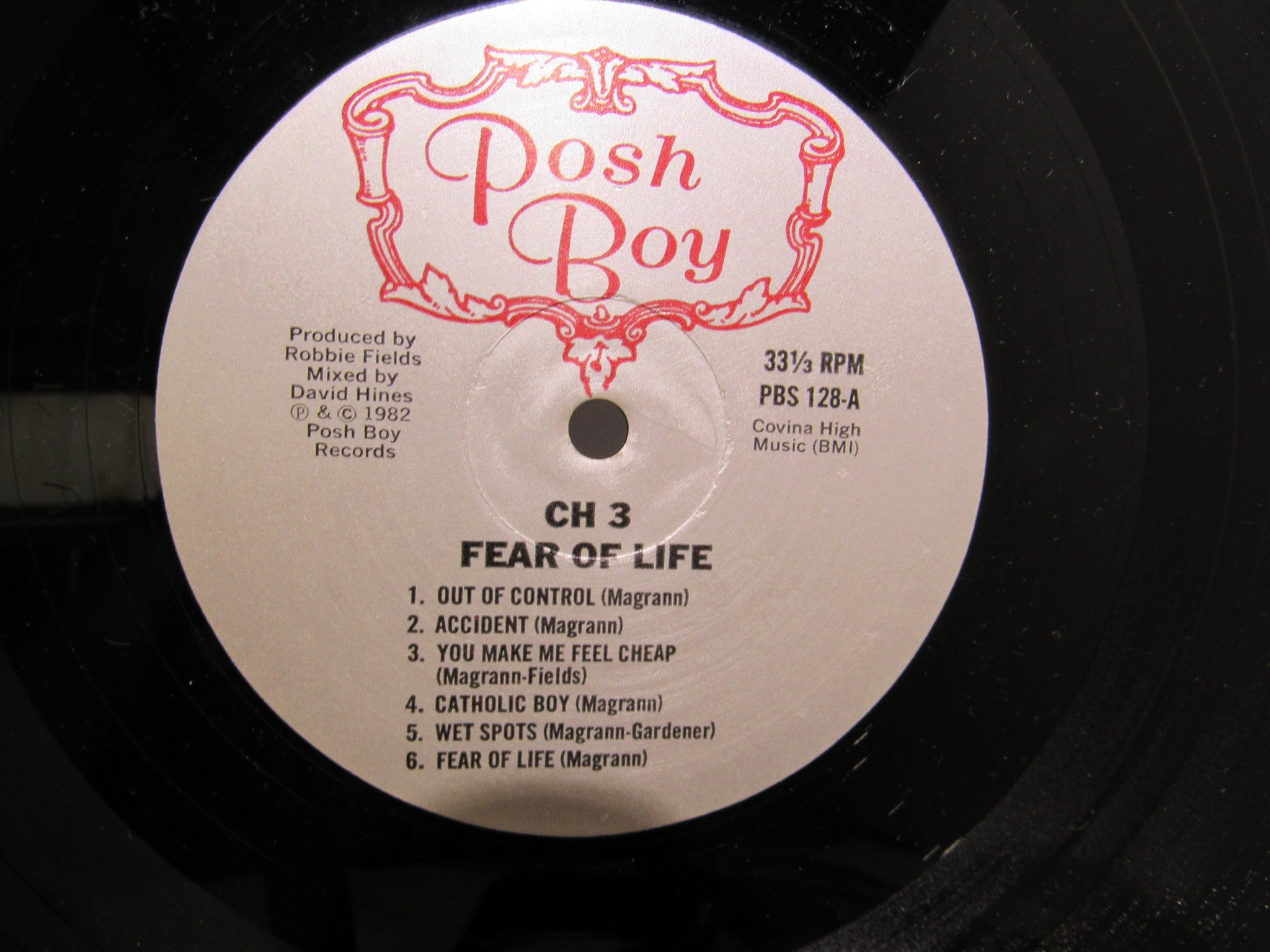 CH3 / Channel Three: Fear Of Life Posh Boy PBS 128 LP Grade: VG