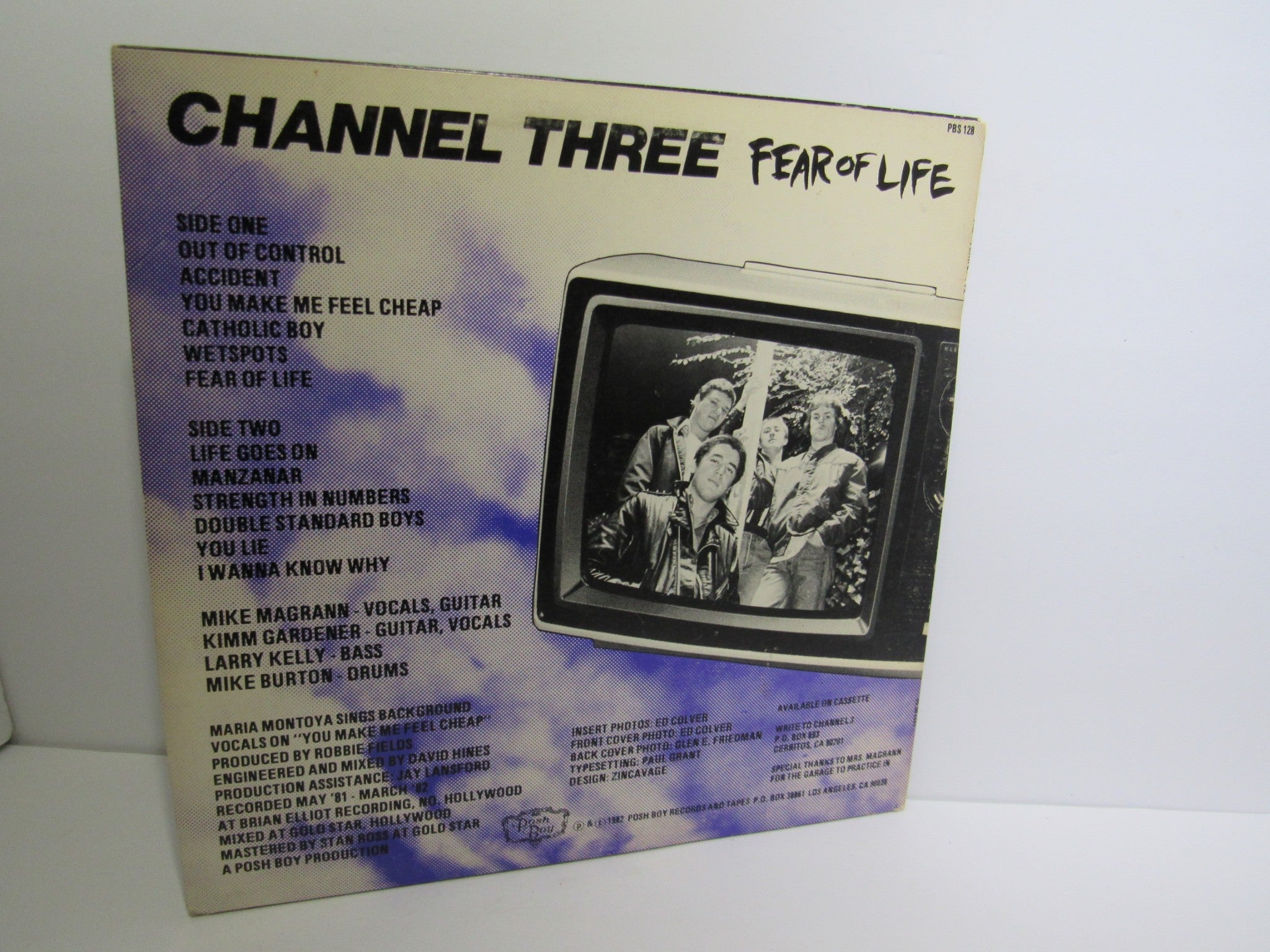 CH3 / Channel Three: Fear Of Life Posh Boy PBS 128 LP Grade: VG