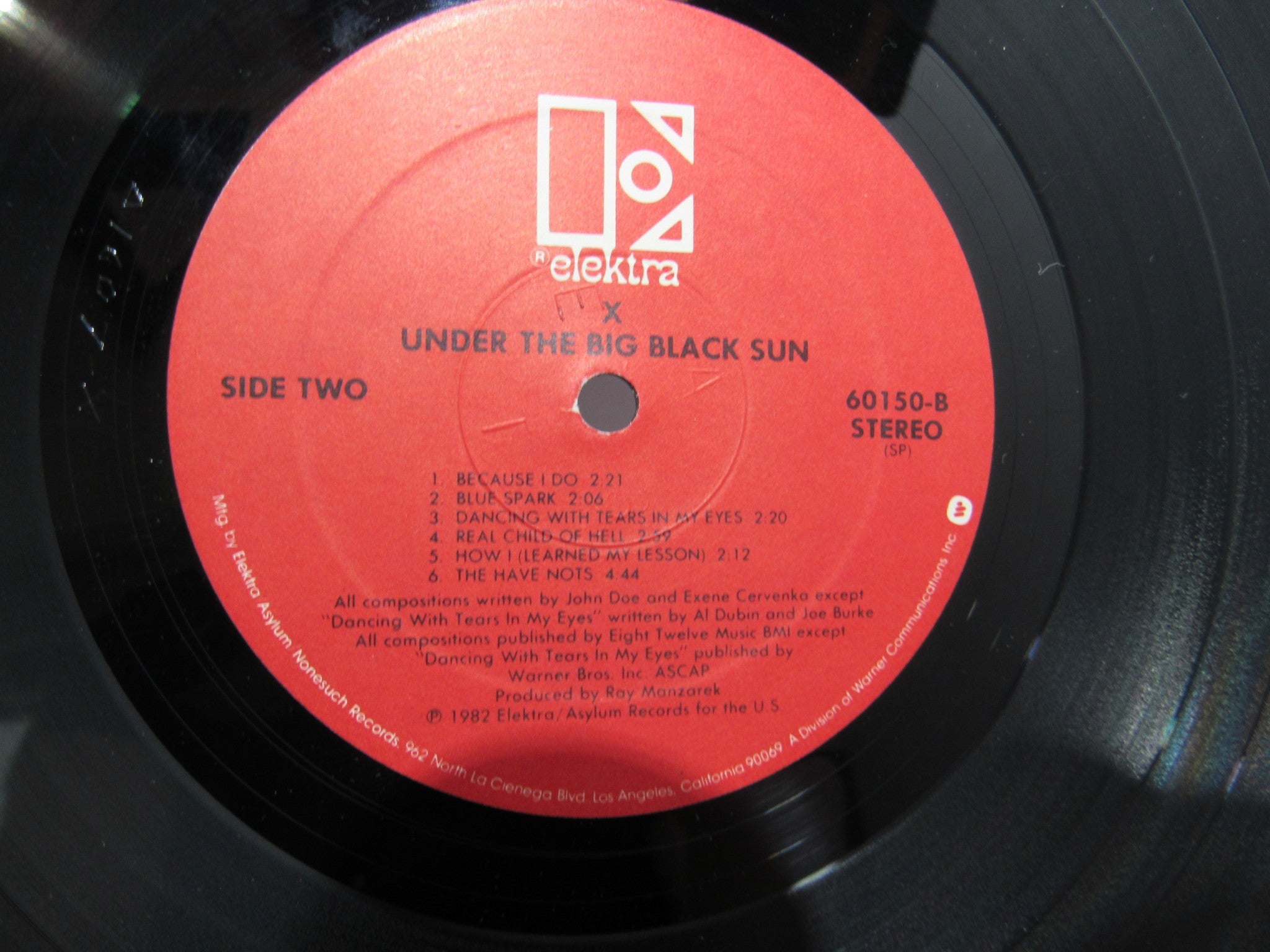 X: Under The Big Black Sun Elektra 60150 LP Grade: VG