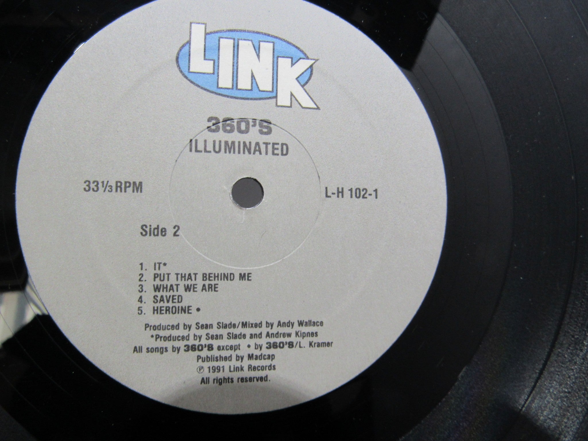 360's Illuminated 1991 US Rock Link L-H 102-1 LP Grade: VG