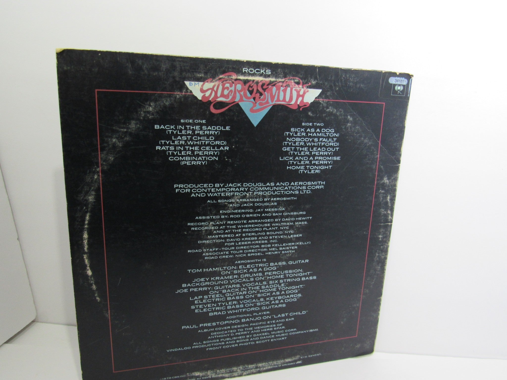 Aerosmith: Rocks 1976 US Columbia JC 34165 Stereo LP Grade: VG