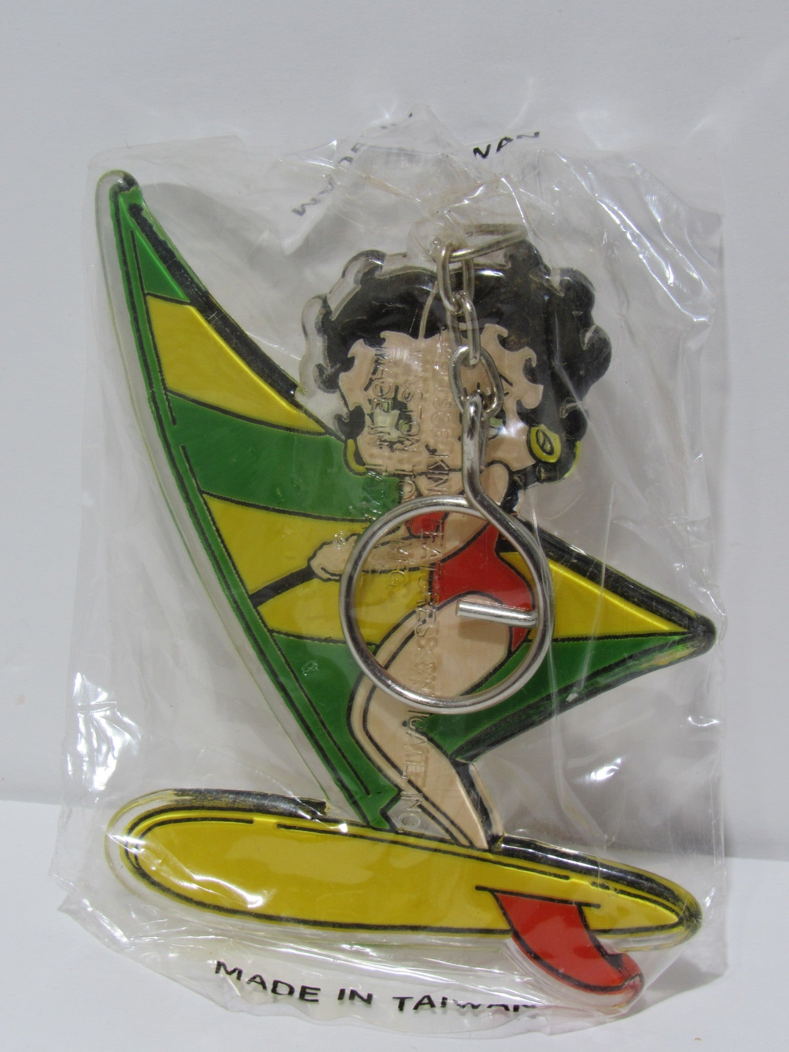 1985 Rare Vintage Surfing Betty Boop Key Chain | King Features Syndicate