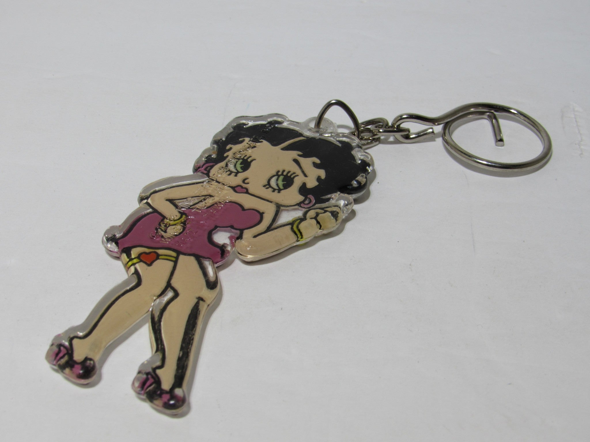 1985 Rare Vintage Sexy Violet Dress Betty Boop Key Chain King Features Syndicate