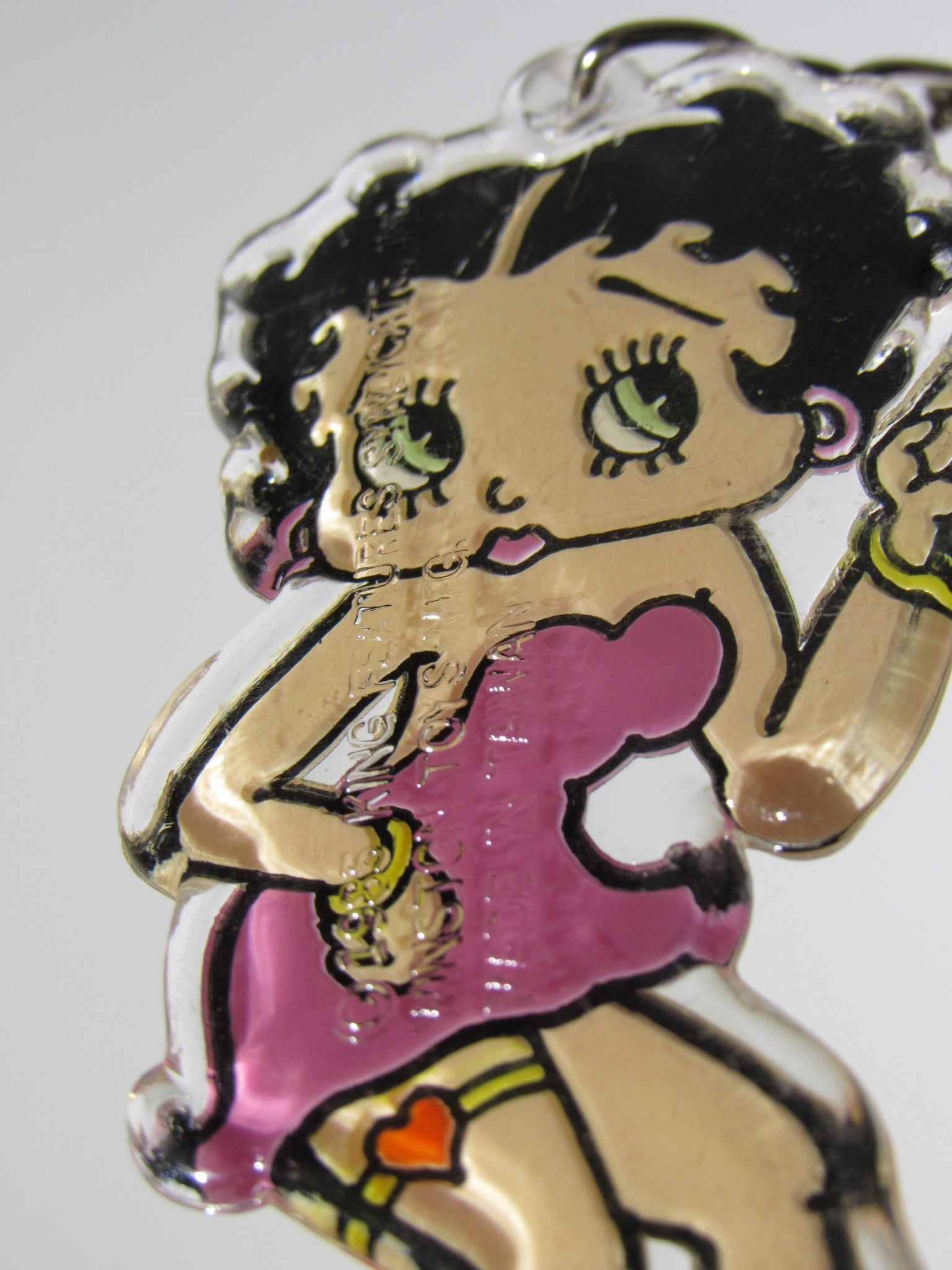 1985 Rare Vintage Sexy Violet Dress Betty Boop Key Chain King Features Syndicate