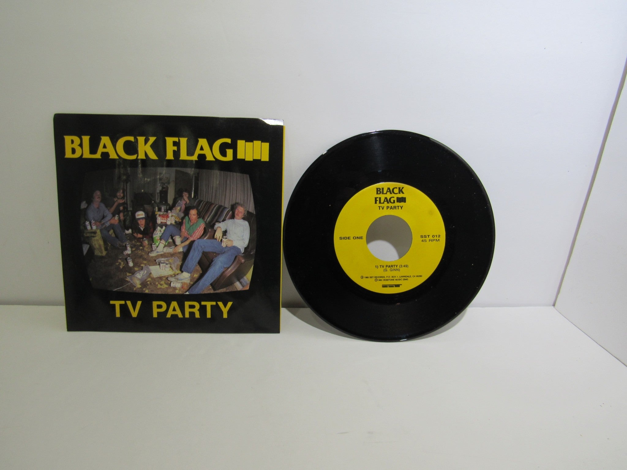 Black Flag: TV Party SST Records SST 012 7" Reissue Repress EP Grade: VG