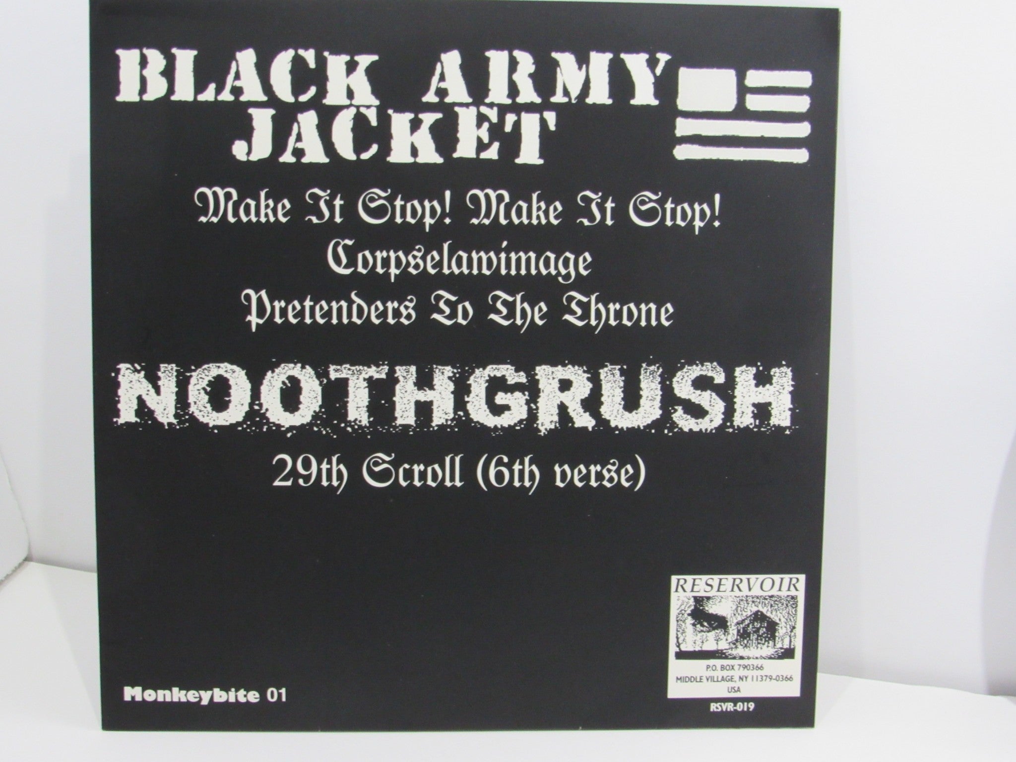 Black Army Jacket / Noothgrush Reservoir RSVR-019 Lmtd Ed 7" EP Grade: VG