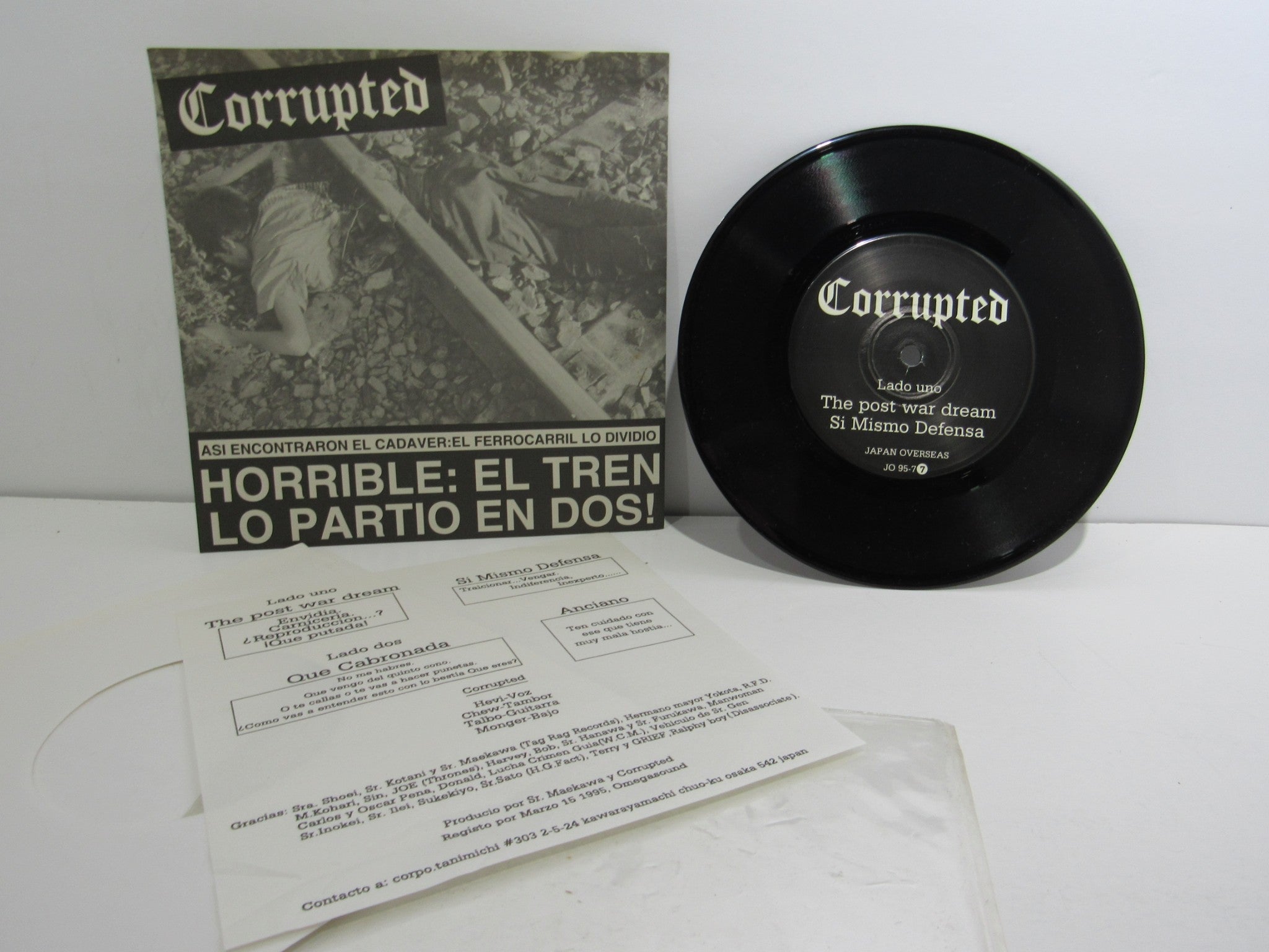 Corrupted: Anciano Japan Overseas JO95-77 7" EP Grade: VG+