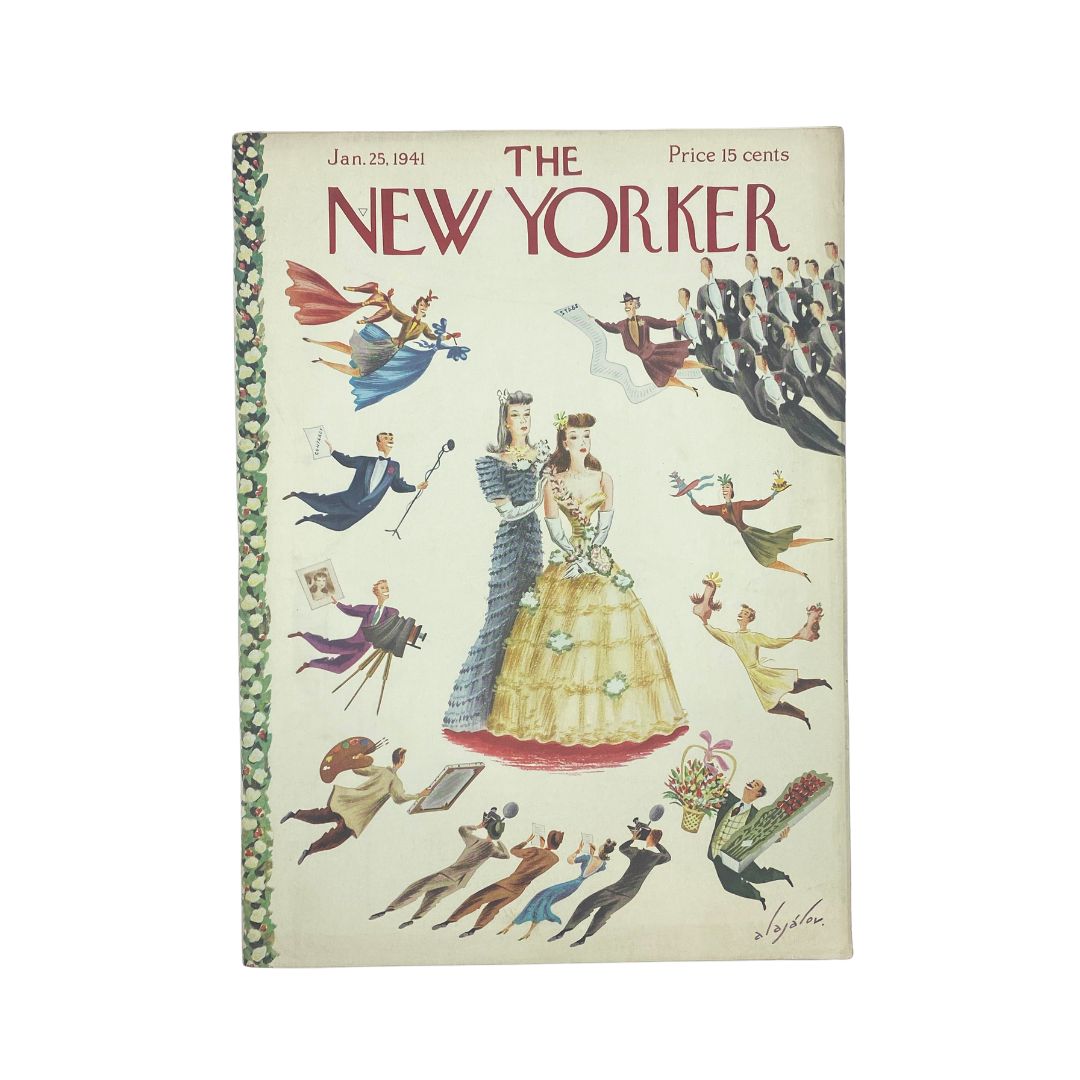 The New Yorker Complete Magazine Jannuary 25, 1941 Constantin Alajalov Cover VG