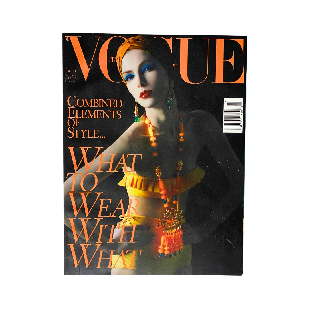 Vogue Italia Magazine April 2011 Kristina Salinovic Cover No Label VG