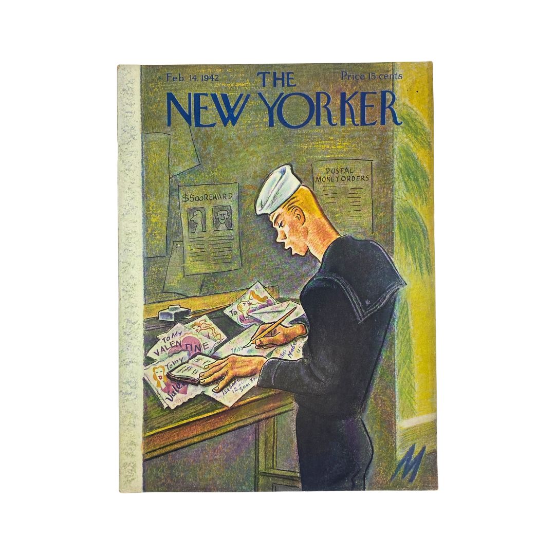 The New Yorker Complete Magazine February 14, 1942 Julian De Miskey Cover VG