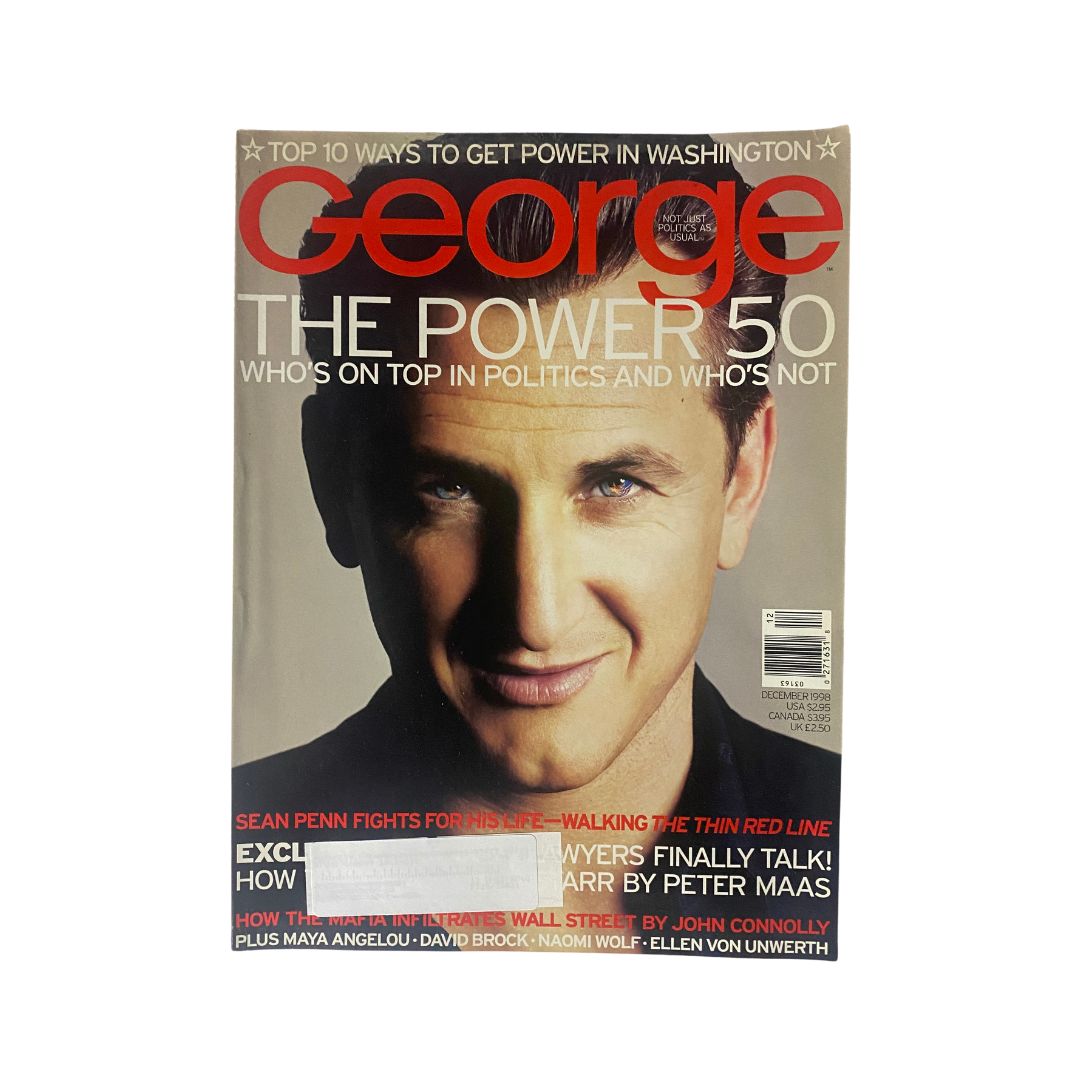 George Magazine December 1998 Sean Penn Cover Walking The Thin Red Line VG