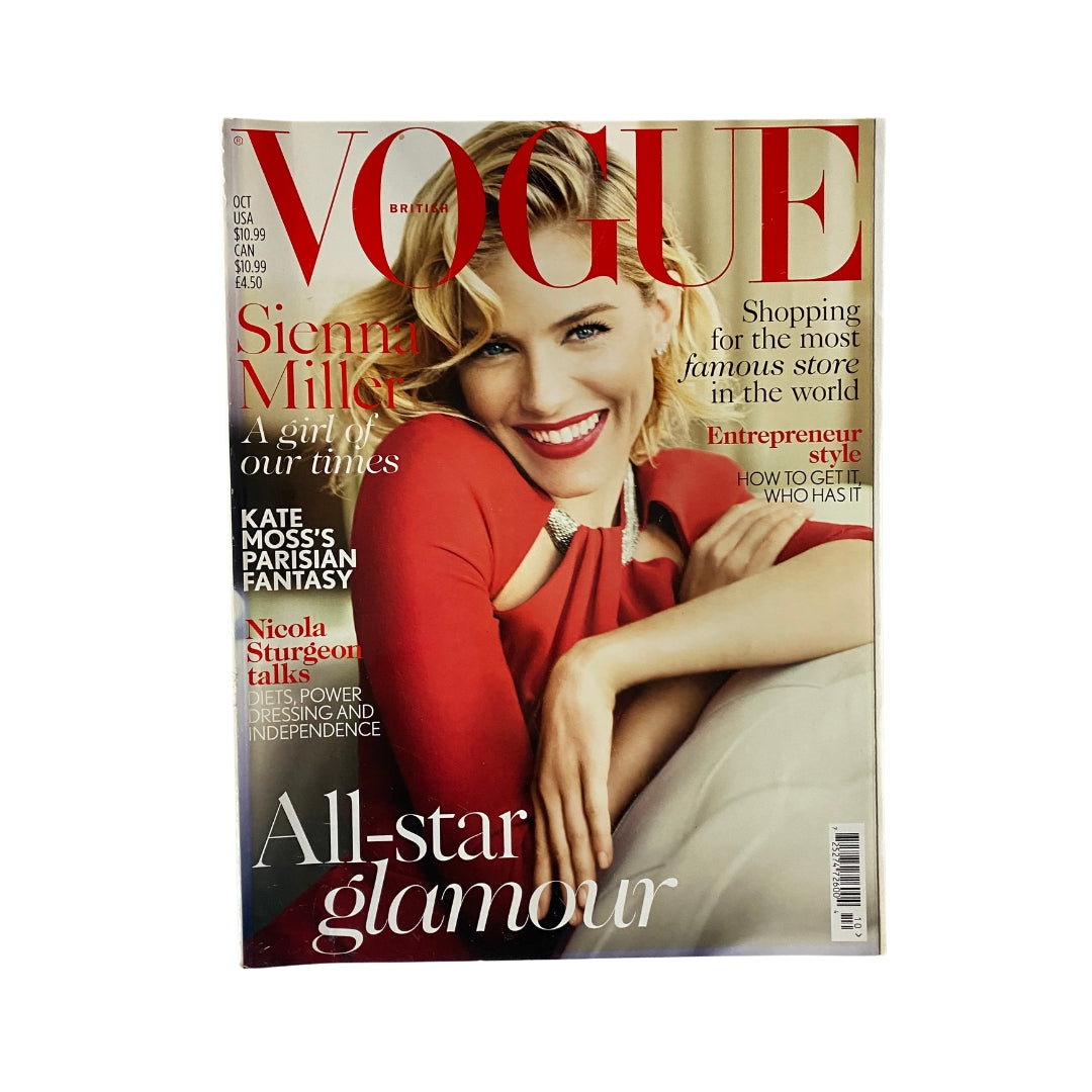 Vogue UK Magazine October 2015 Sienna Miller Cover No Label VG