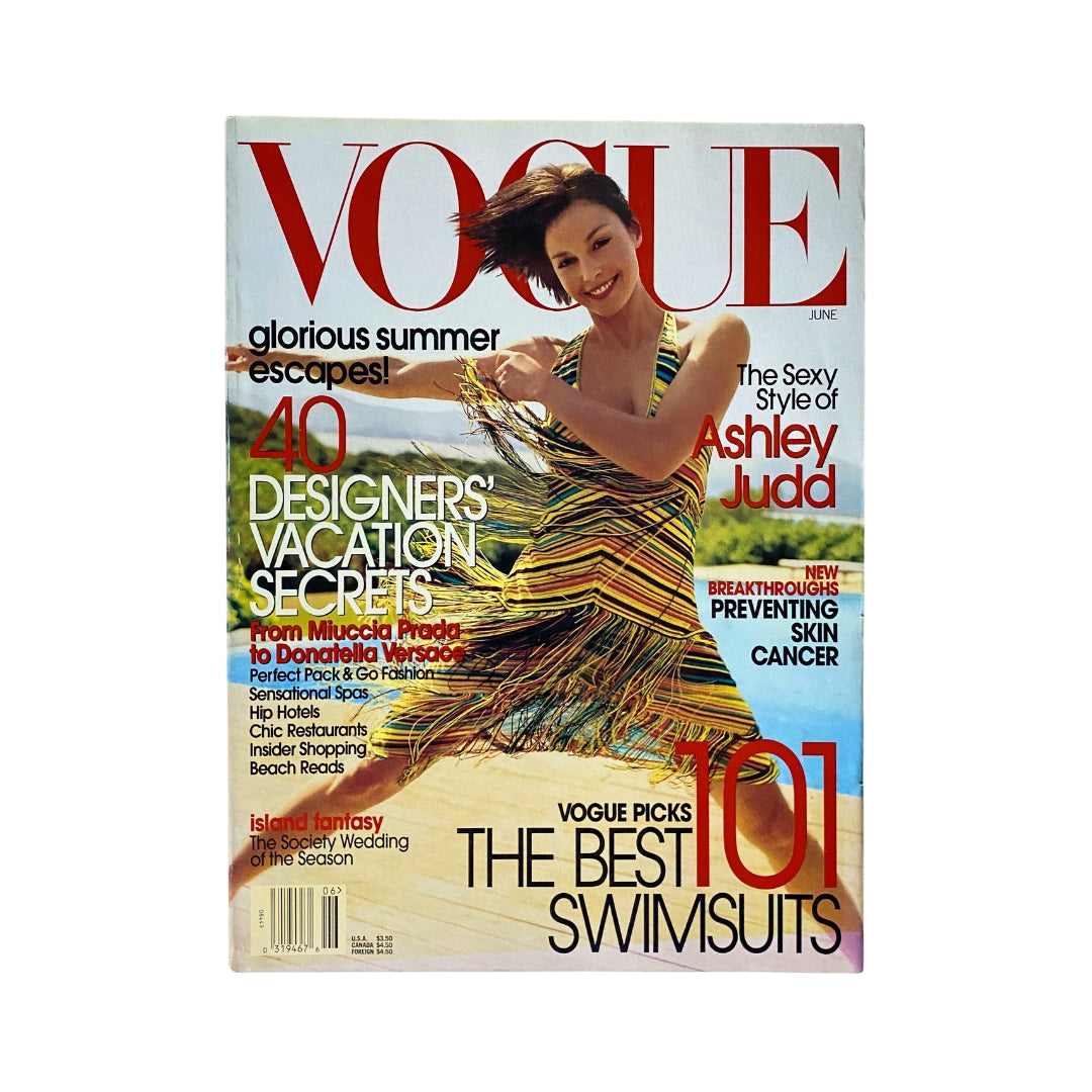 Vogue Magazine June 2002 Ashley Judd Cover No Label