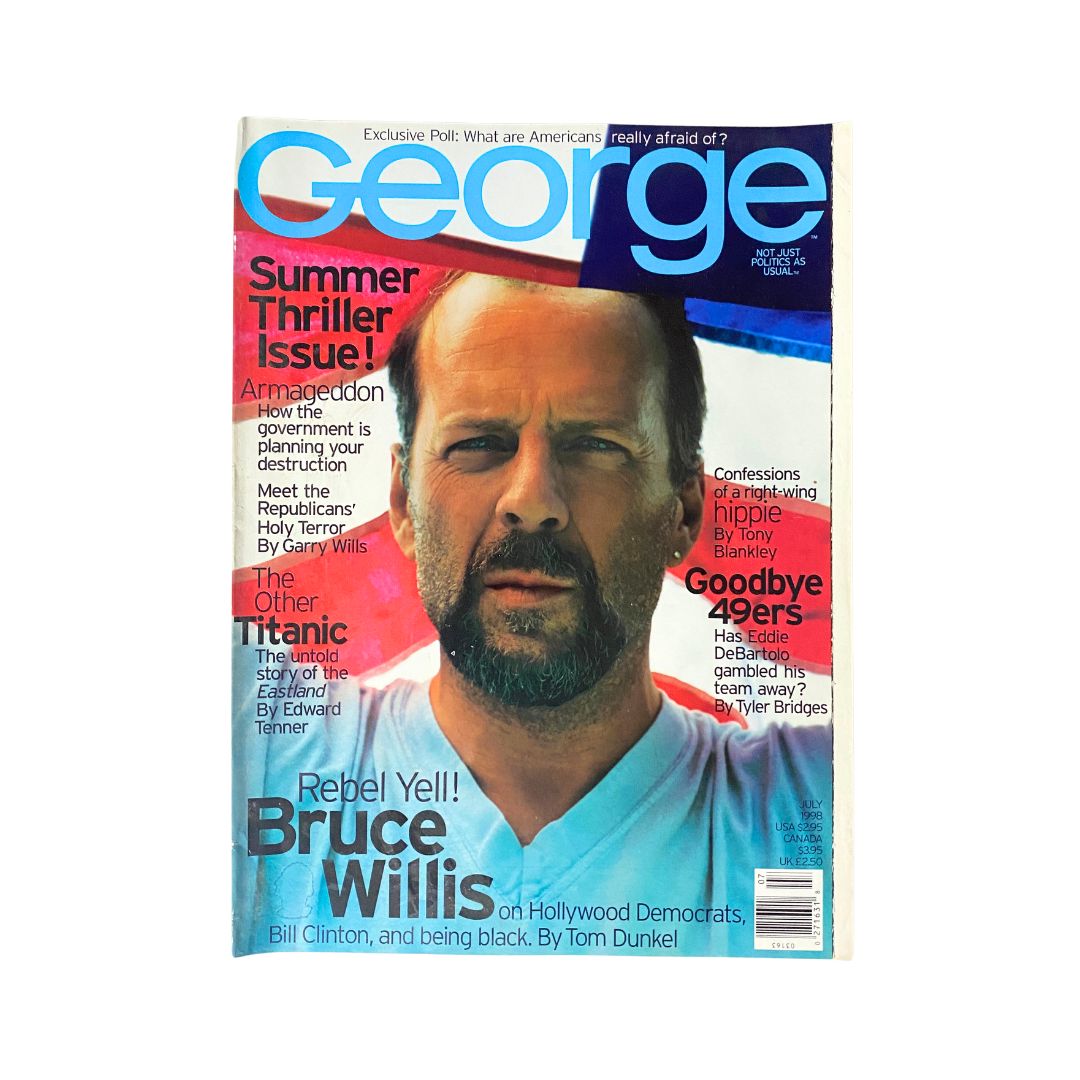 George Magazine July 1998 Bruce Willis Cover No Label VG