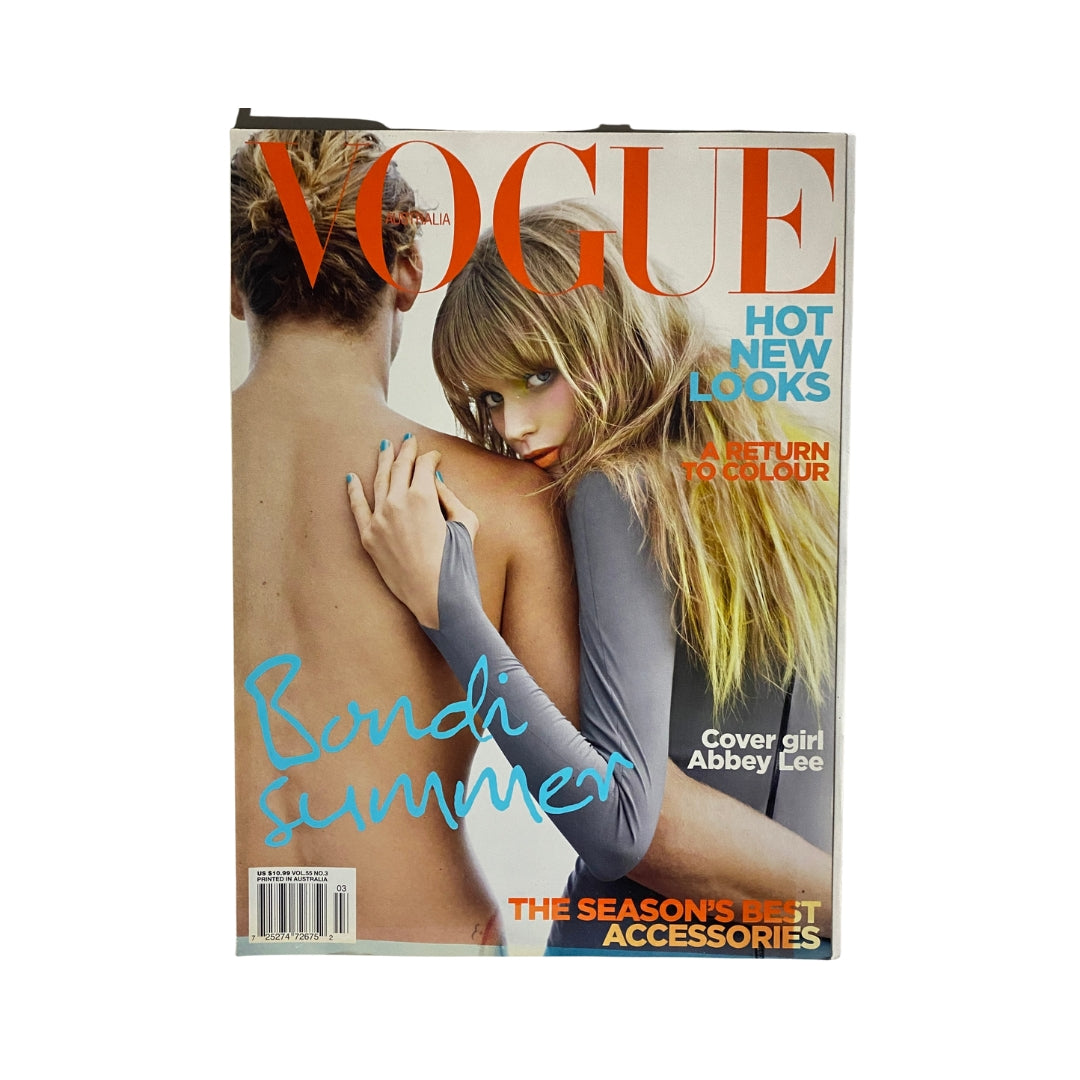 Vogue Australia Magazine March 2010 Abbey Lee Cover No Label VG