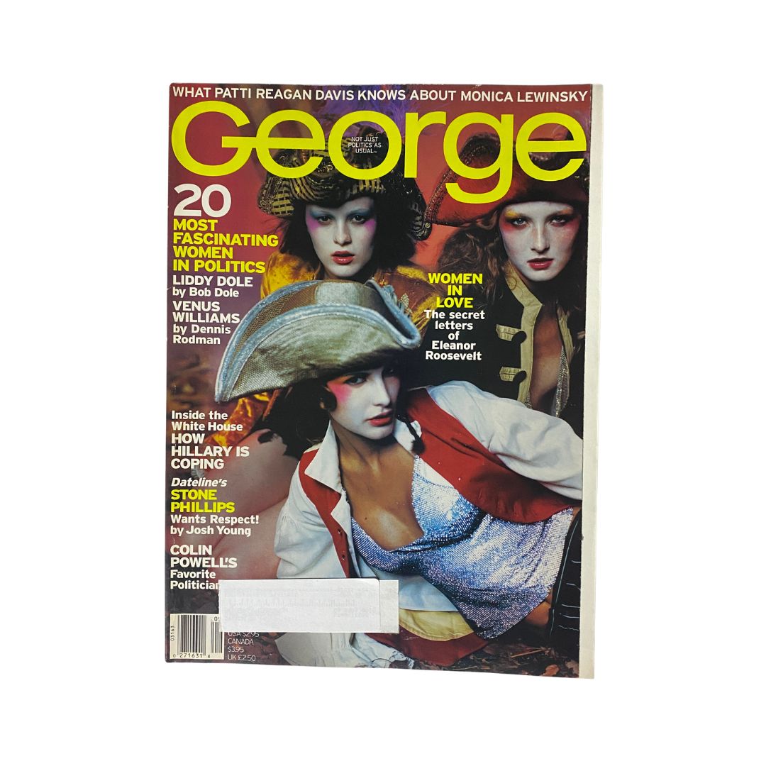 George Magazine September 1998 Karen Elson, Maggie Rizer, Elsa Benitez Cover VG