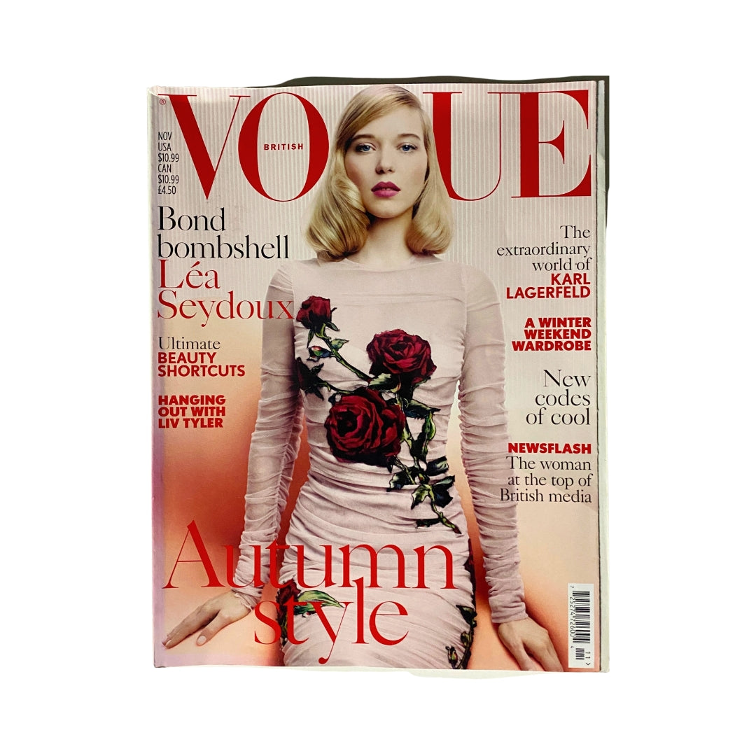 Vogue UK Magazine November 2015 Léa Seydoux Cover No Label VG