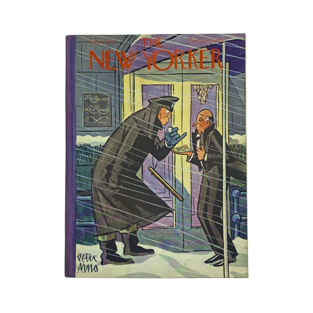 The New Yorker Complete Magazine February 1, 1941 Peter Arno Cover VG