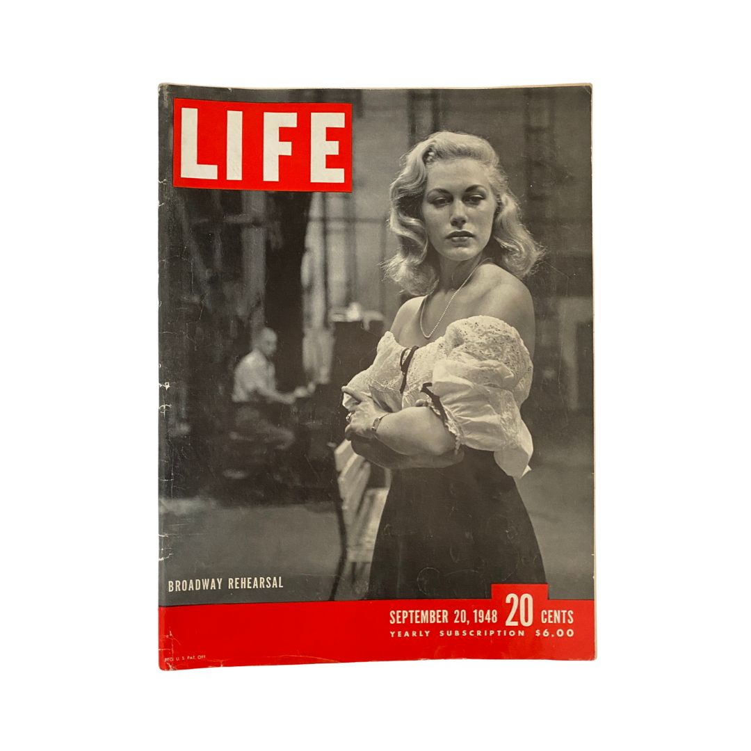 VTG Life Magazine September 20, 1948 Broadway Actress Joan Diener Cover