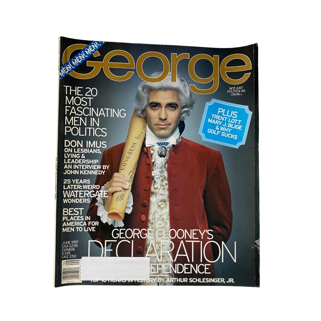 George Magazine June 1997 George Clooney Cover Declaration of Indepence