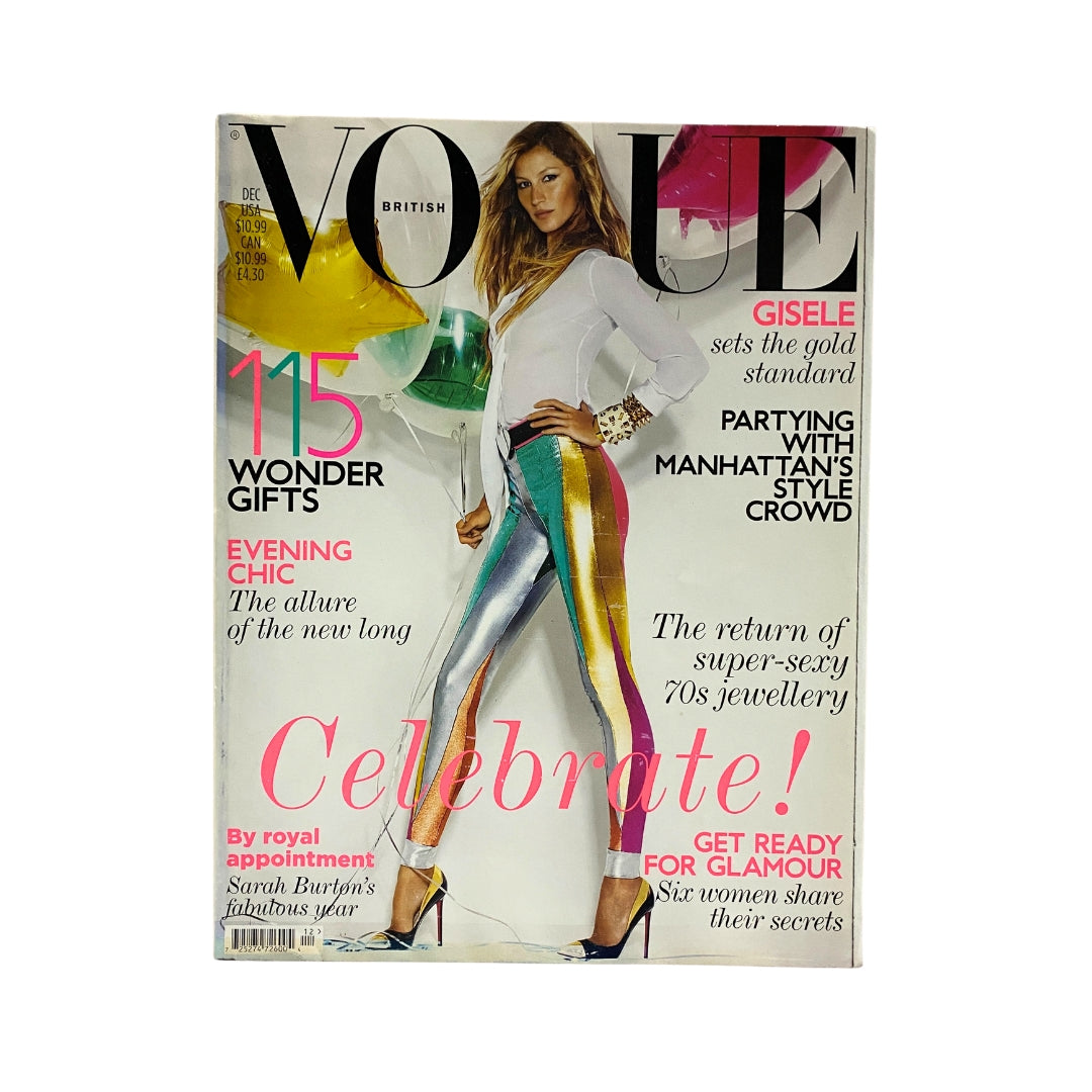 Vogue UK Magazine December 2011 Gisele Bündchen Cover No Label VG