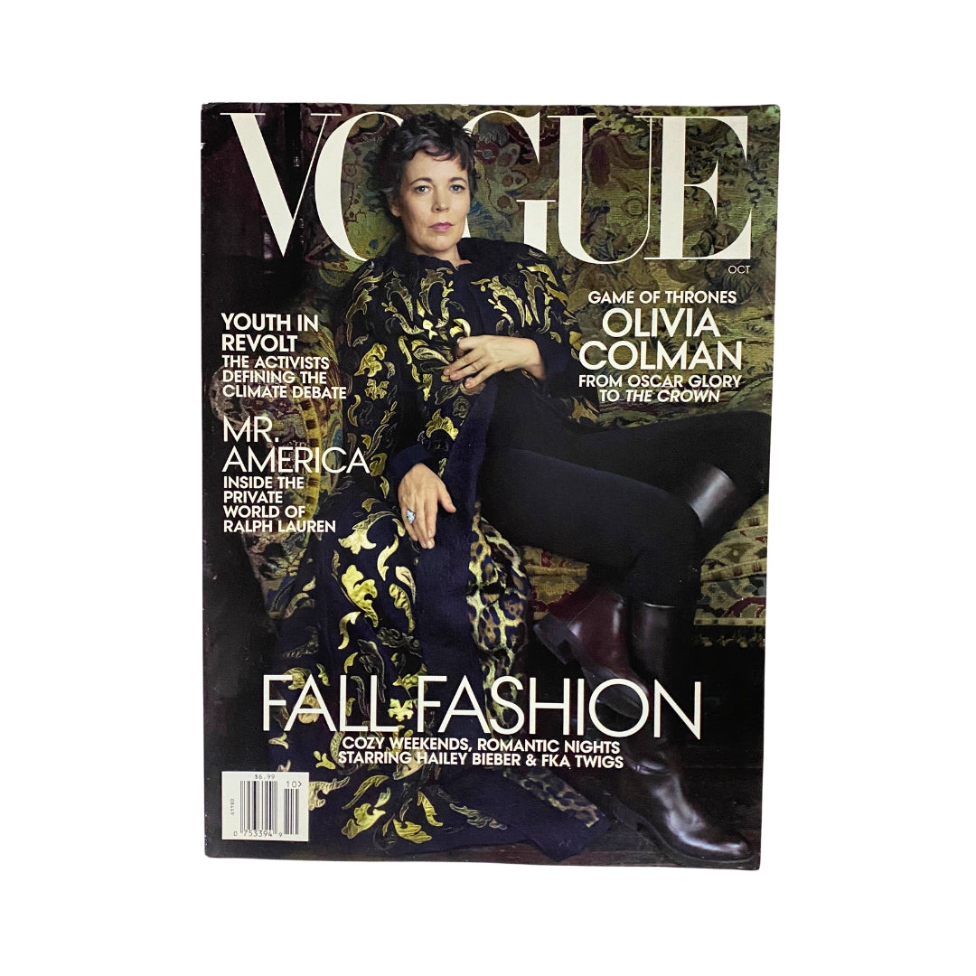 Vogue Magazine October 2019 Olivia Colman Cover No Label VG