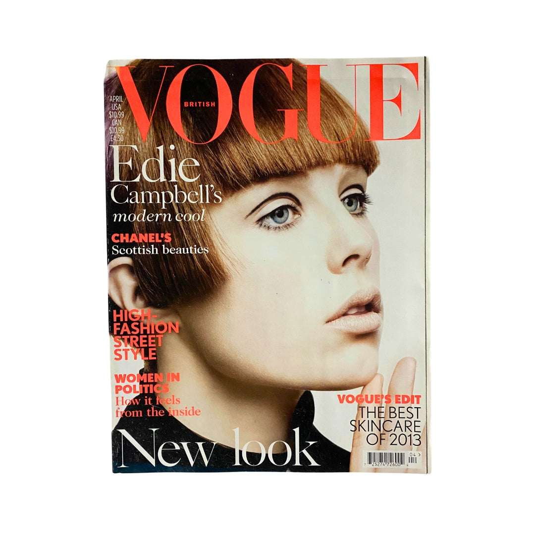 Vogue UK Magazine April 2013 Edie Campbell Cover No Label VG