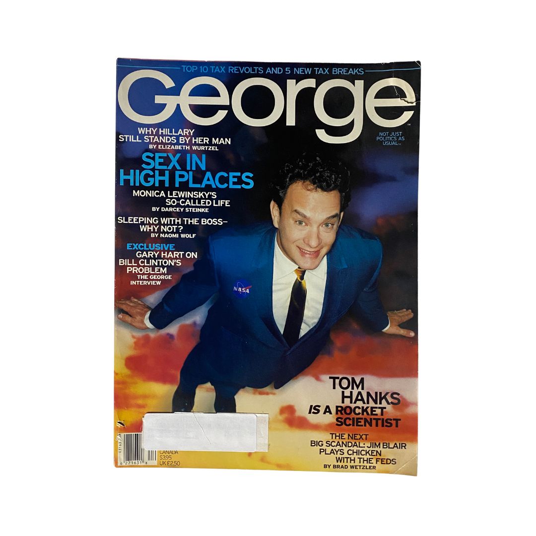 George Magazine April 1998 Tom Hanks Cover A Rocket Scientist VG