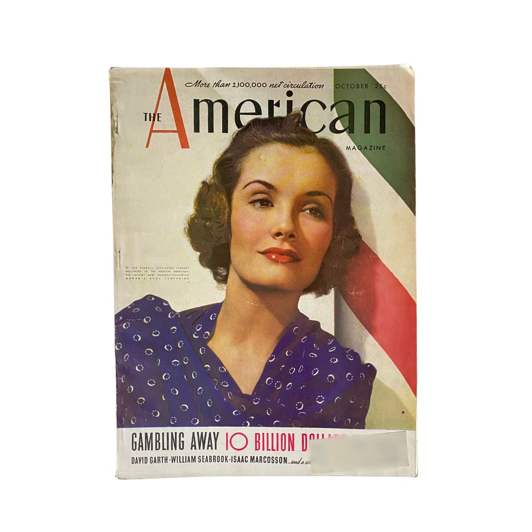 VTG The American Magazine October 1937 Betty Hapworth Cover