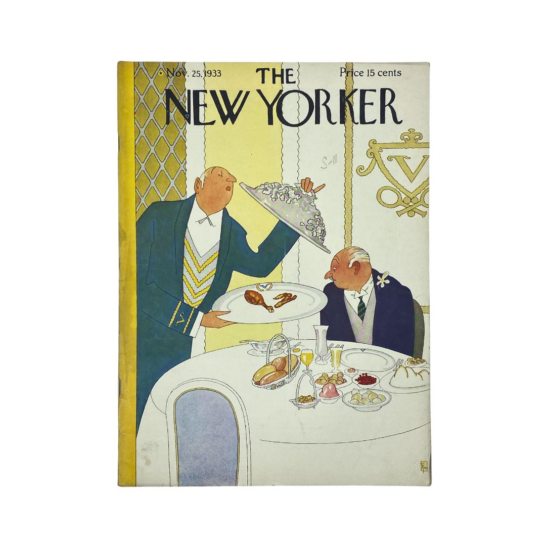 The New Yorker Complete Magazine November 25, 1933 Gardner Rea Cover