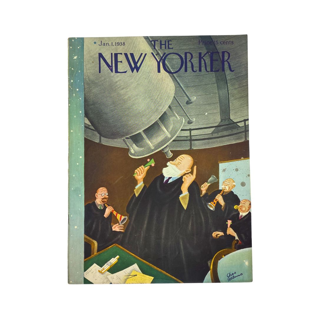 The New Yorker Complete Magazine January 1, 1938 Charles "Chas" Addams Cover VG