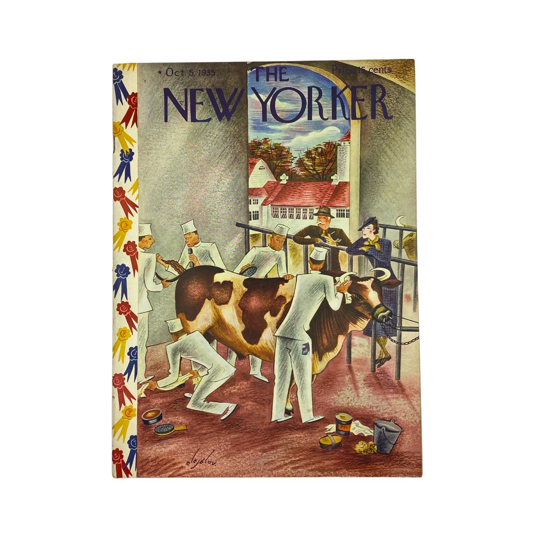 The New Yorker Complete Magazine October 5, 1935 Constantin Alajalov Cover VG