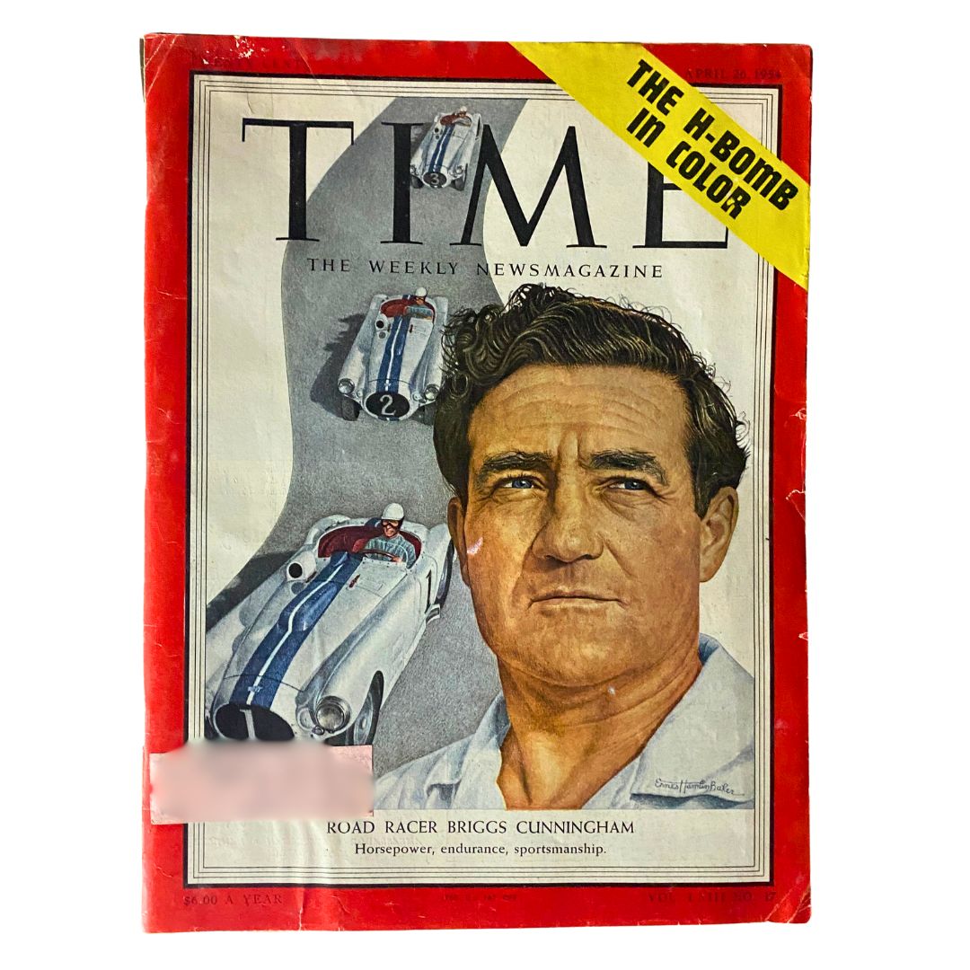 VTG Time Magazine April 26, 1954 Road Racer Briggs Cunningham