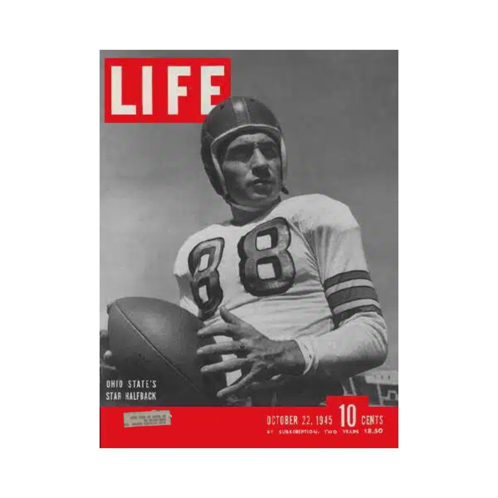 VTG Life Magazine October 22, 1945 Paul Sarringhaus Ohio State Football Halfback