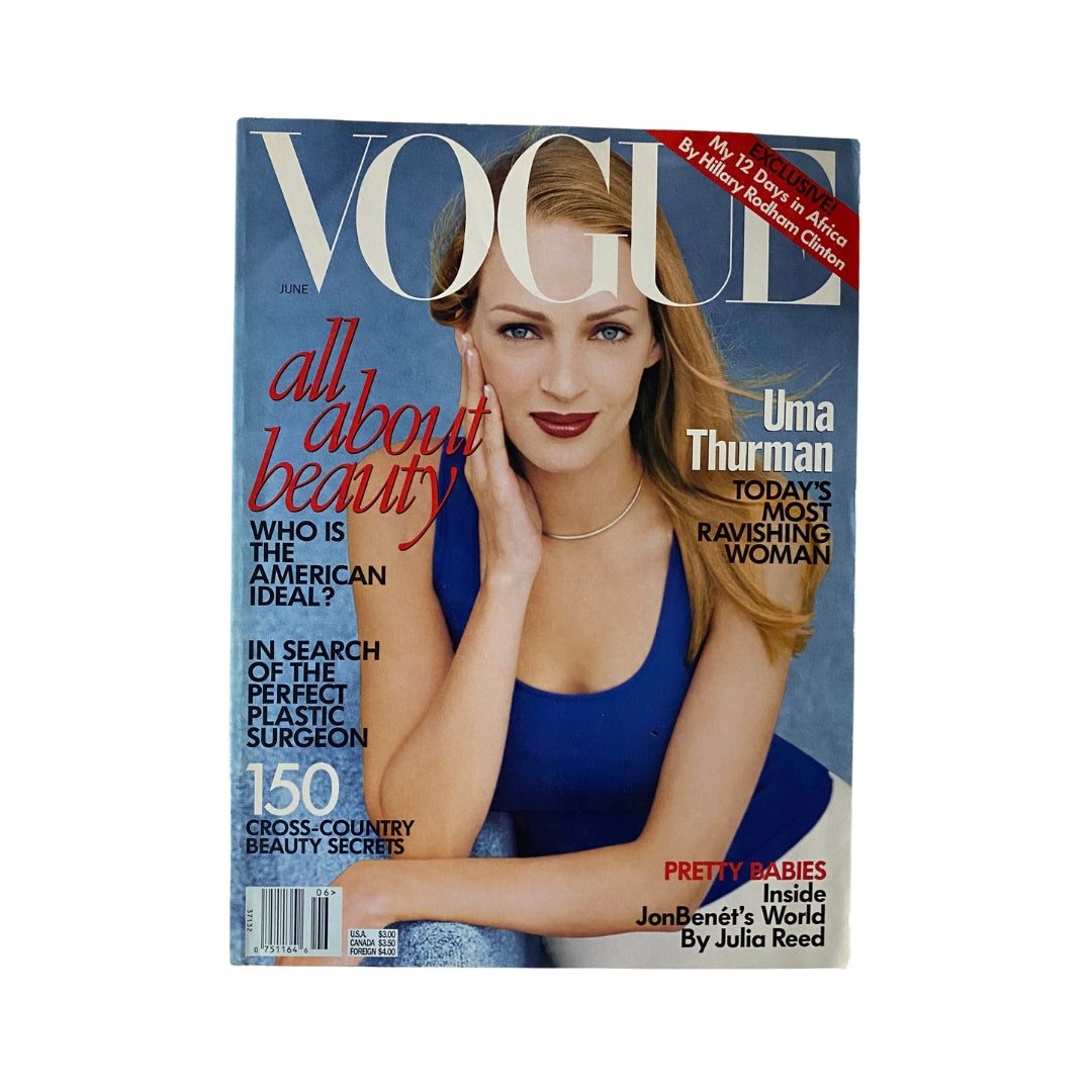 Vogue Magazine June 1997 Uma Thurman Cover No Label VG