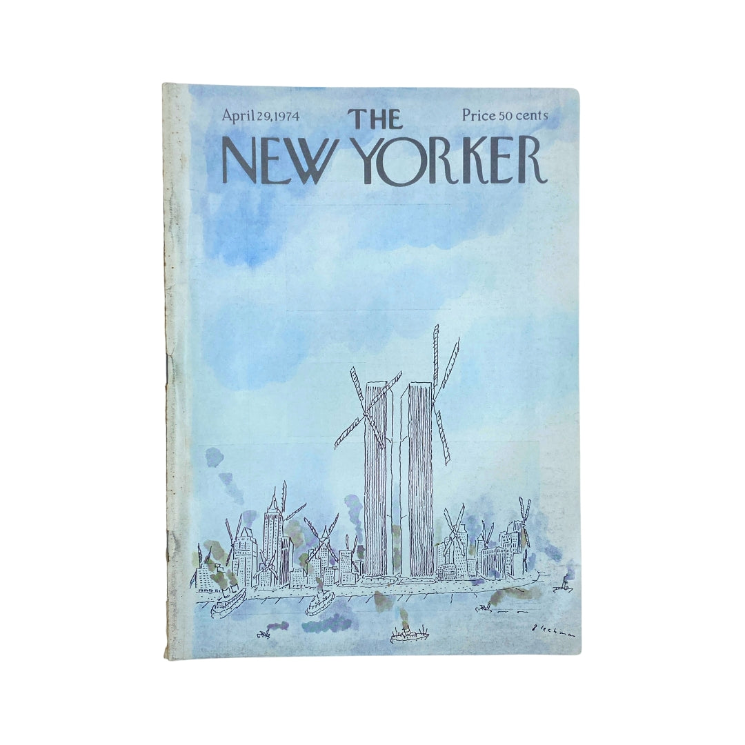 The New Yorker Complete Magazine April 29, 1974 RO Blechman Cover No Label