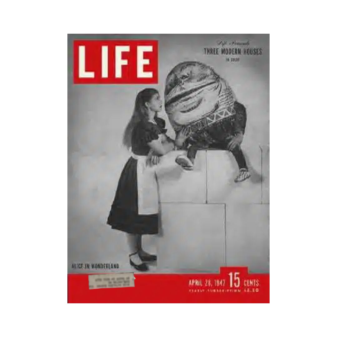 VTG Life Magazine April 28, 1947 Bambi Lynn as Alice in Wonderland