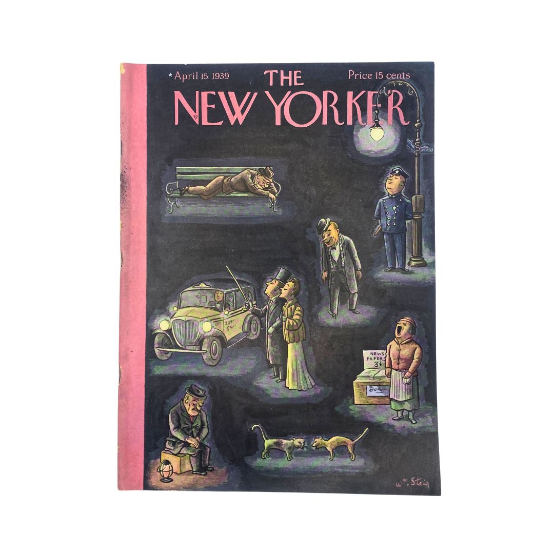 The New Yorker Complete Magazine April 15, 1939 William Steig Cover