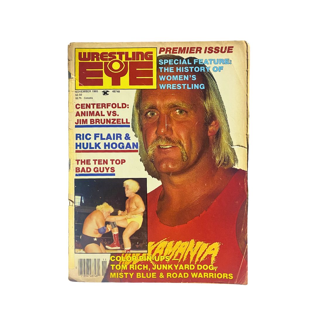 Wrestling Eye Magazine November 1985 Hulk Hogan w Poster GD Interior No Label